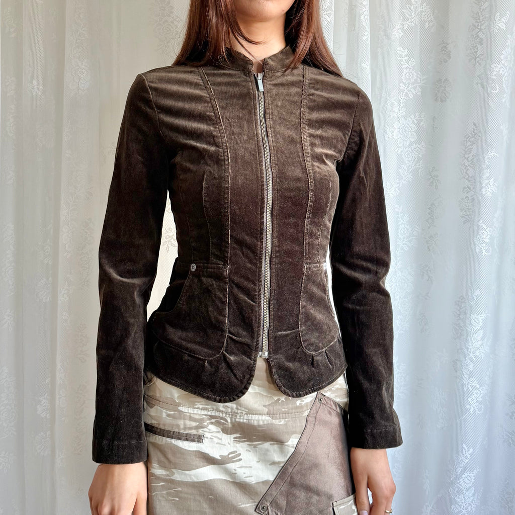 Corduroy Zip Jacket - Size S