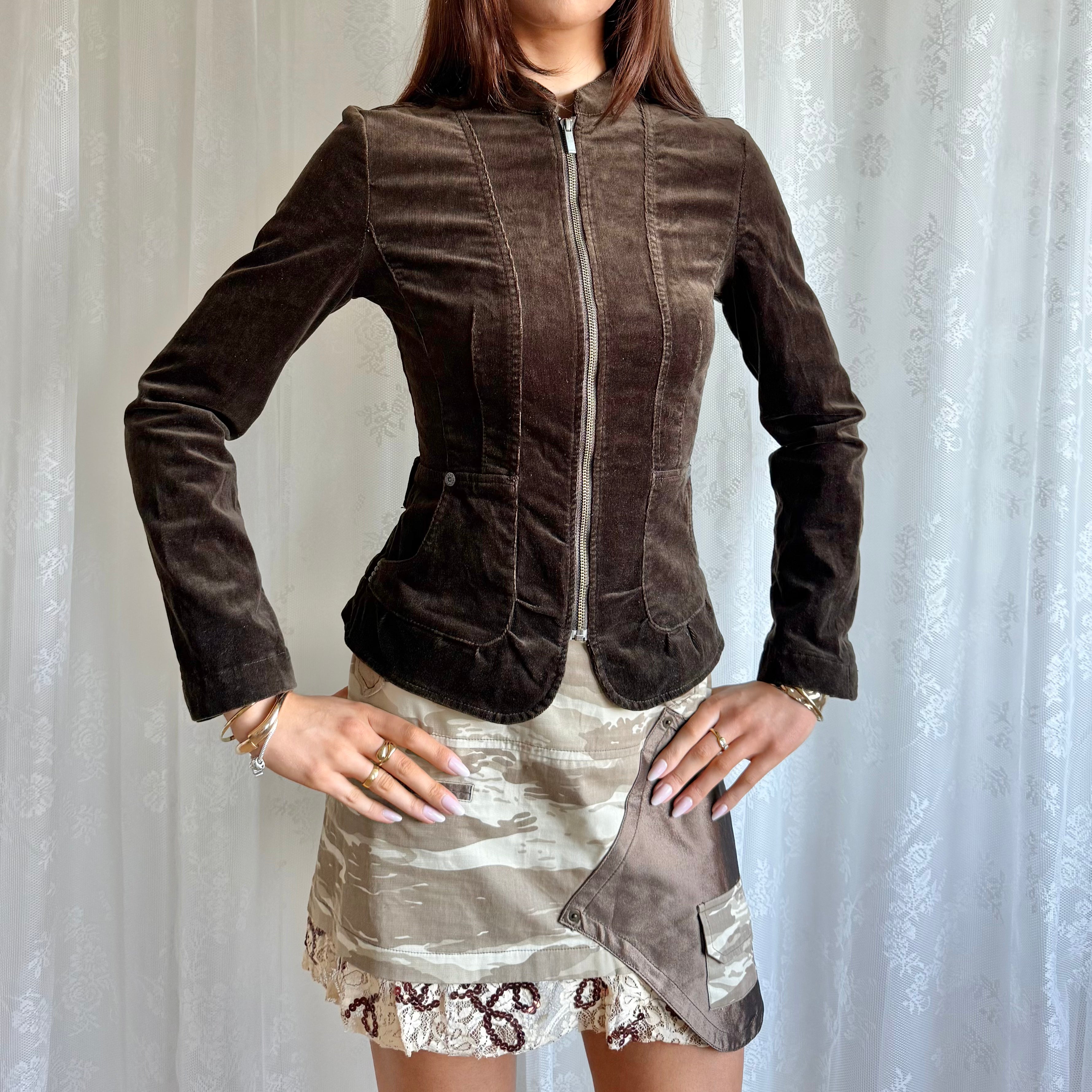 Corduroy Zip Jacket - Size S