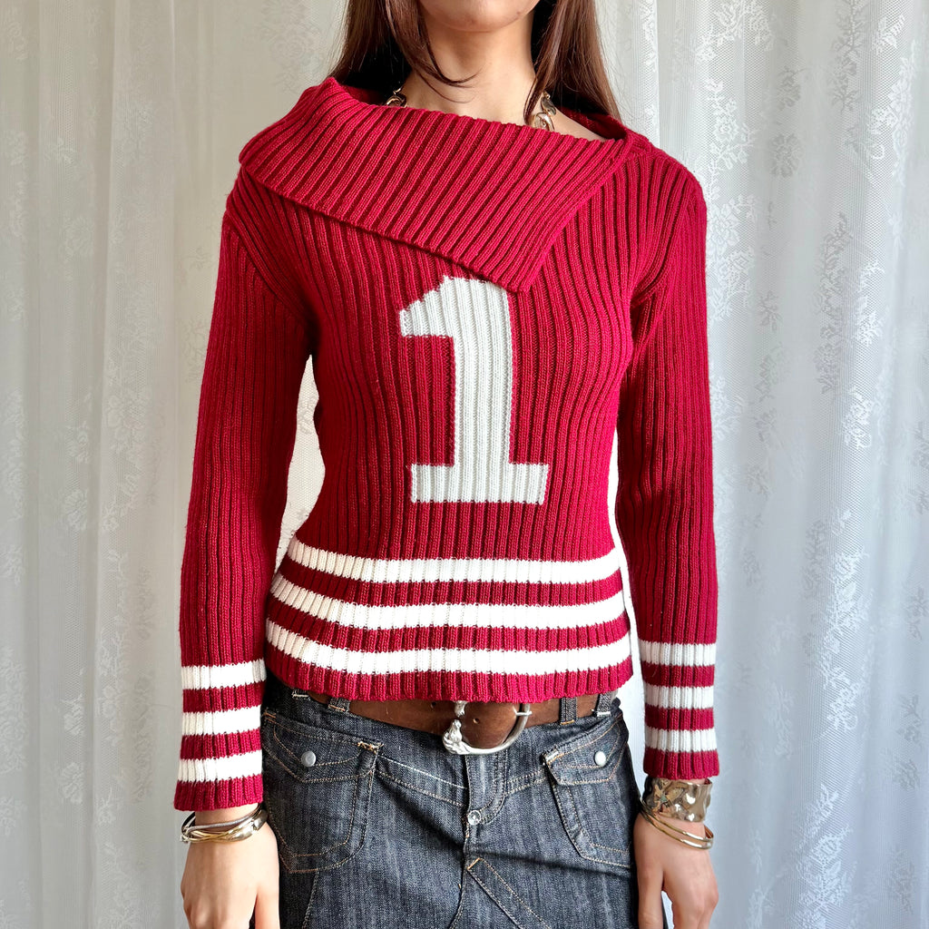 Graphic Knit Jumper - Size S