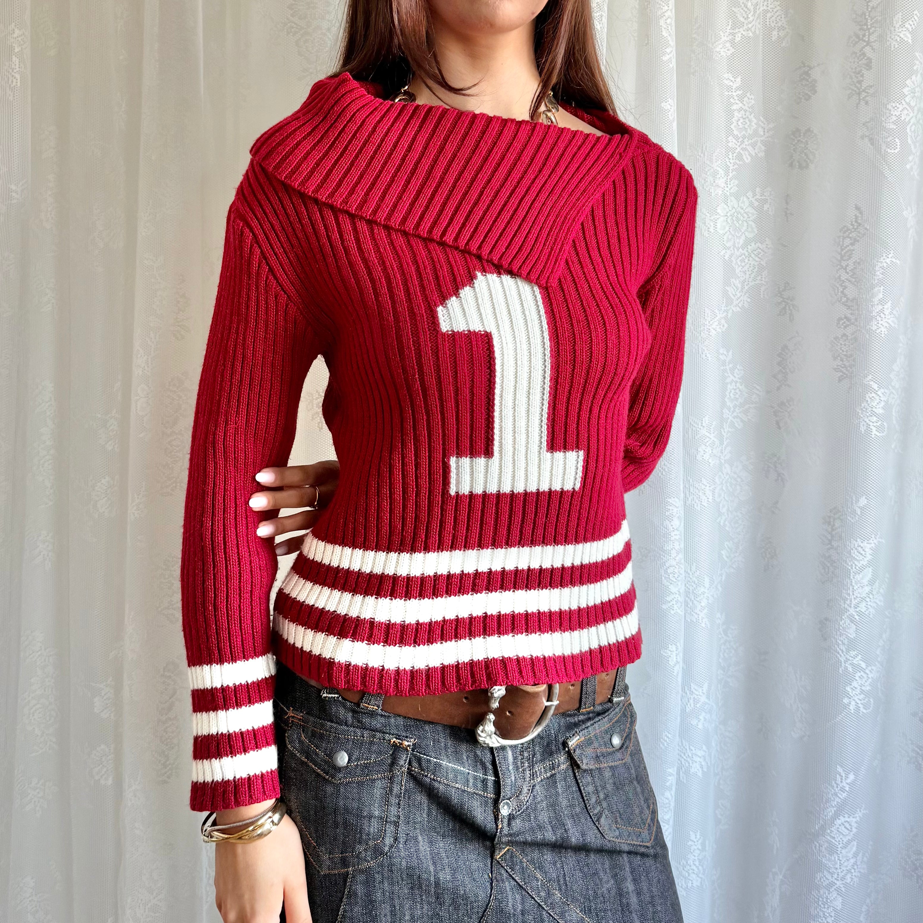 Graphic Knit Jumper - Size S