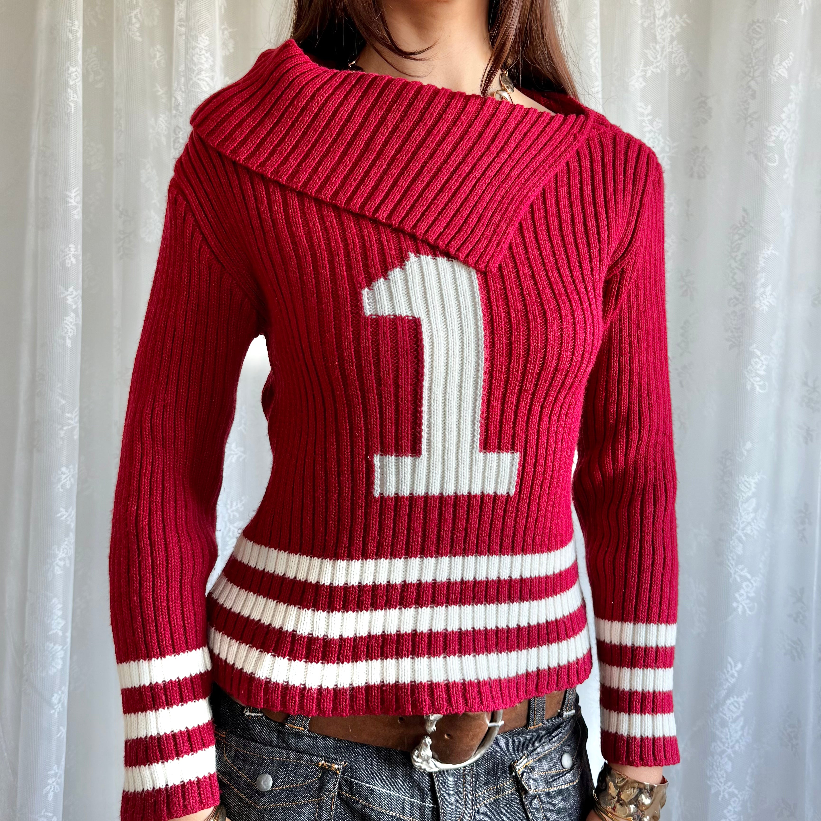 Graphic Knit Jumper - Size S