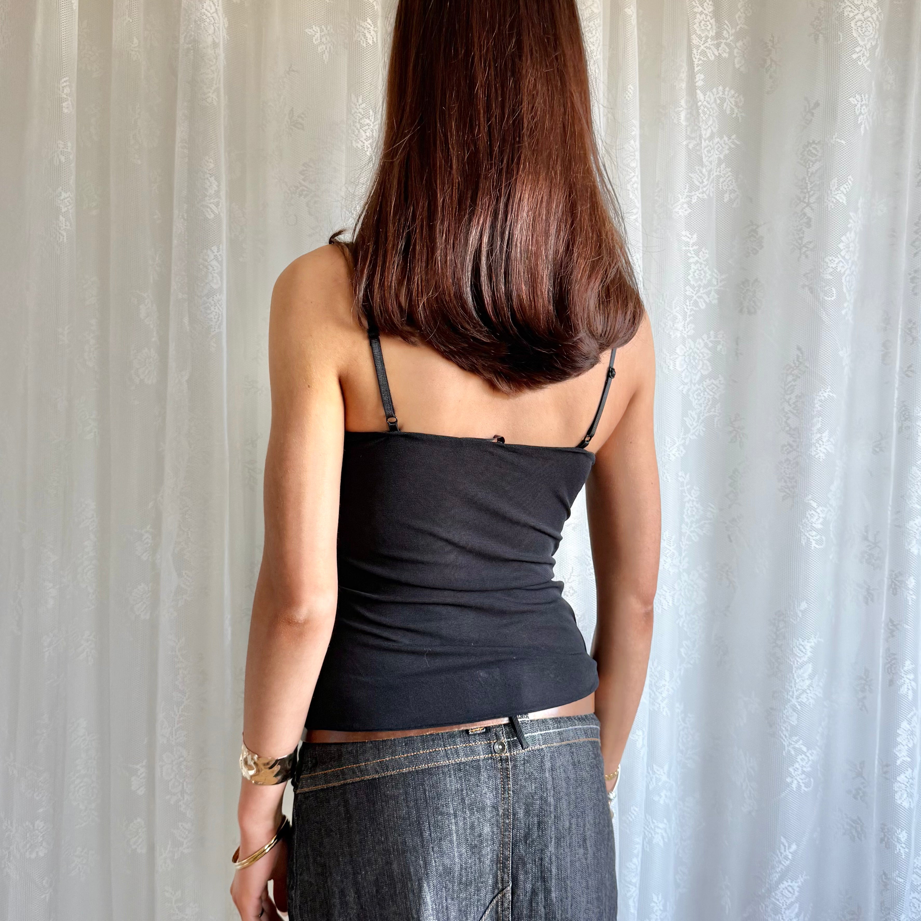 Gingham Bow Cami - Size S