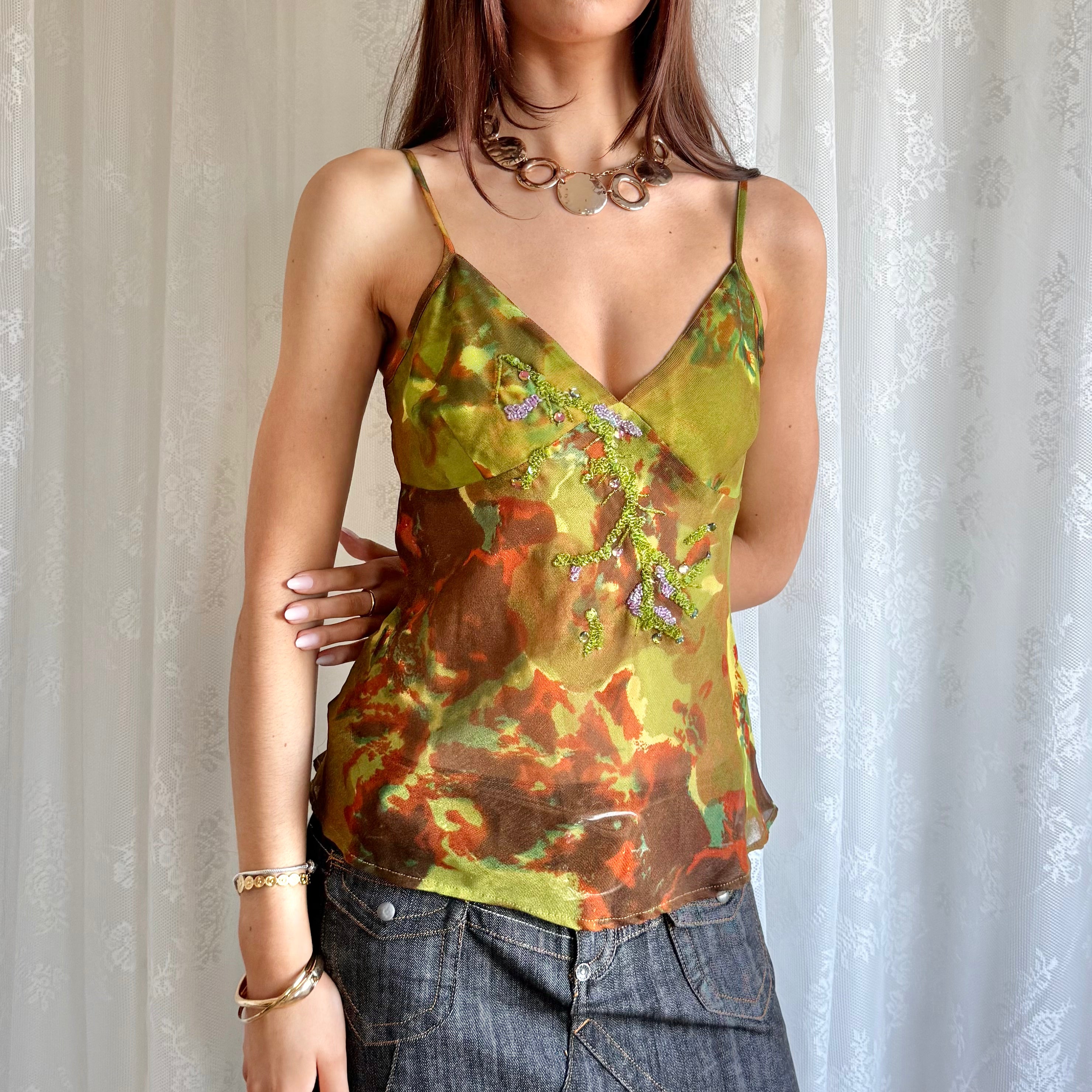 Sequin Beaded Cami - Size M