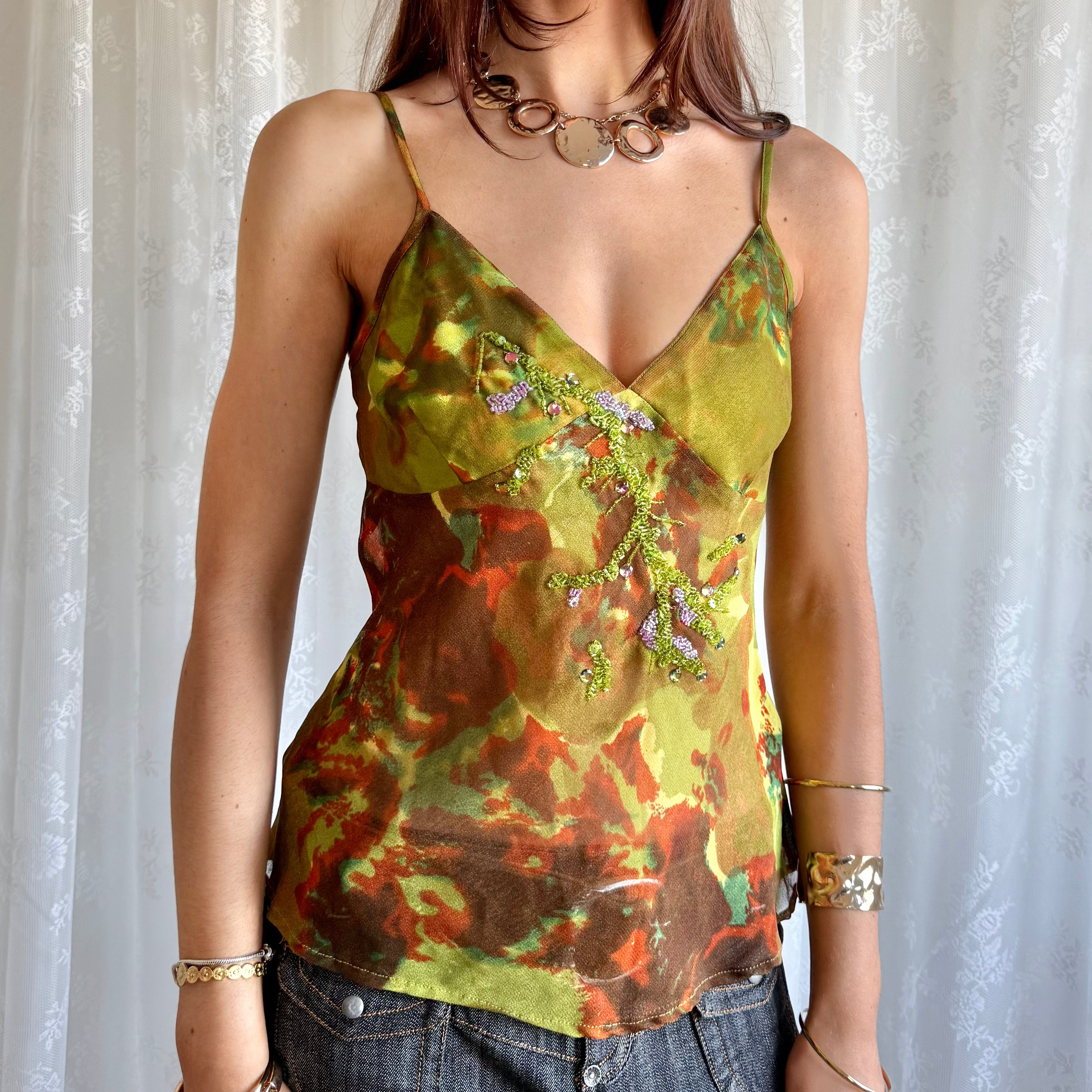 Sequin Beaded Cami - Size M