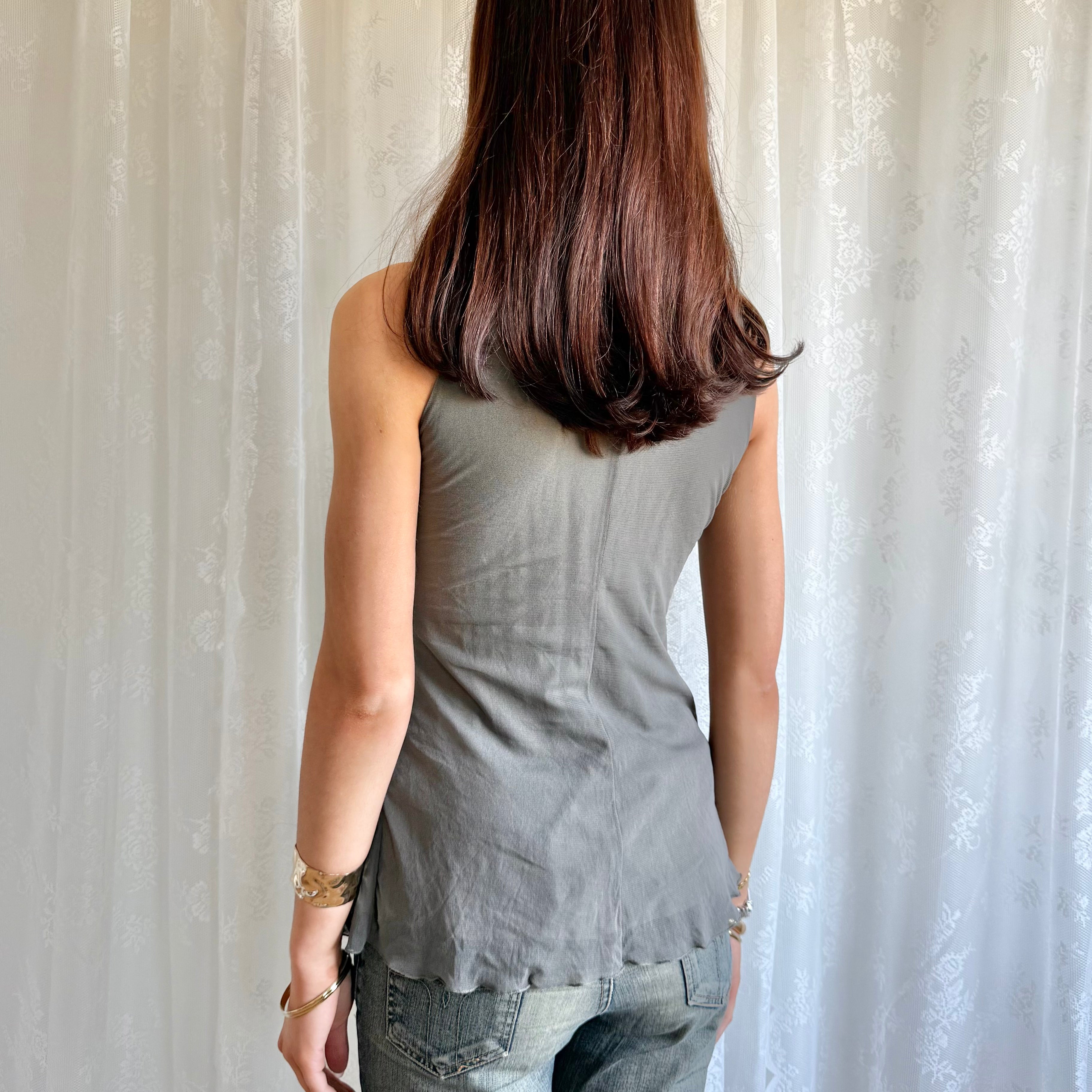 Mesh Floral Corsage Cami - Size M