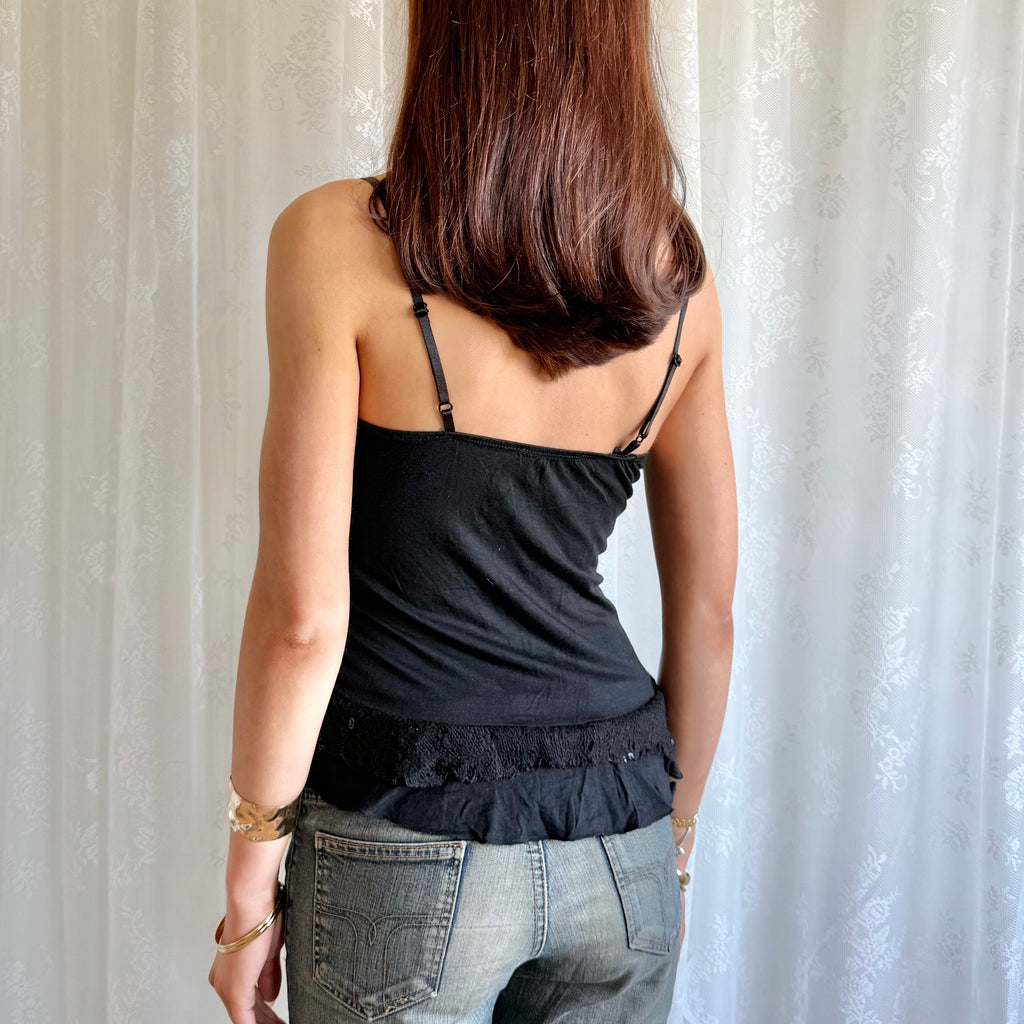 Knit Lace Sequin Cami - Size M