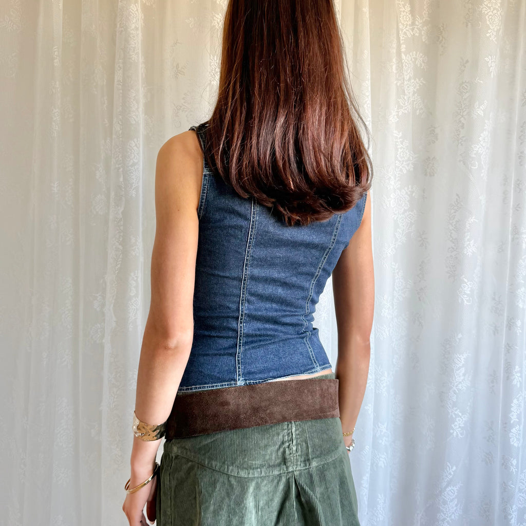 Denim Crop Top - Size S