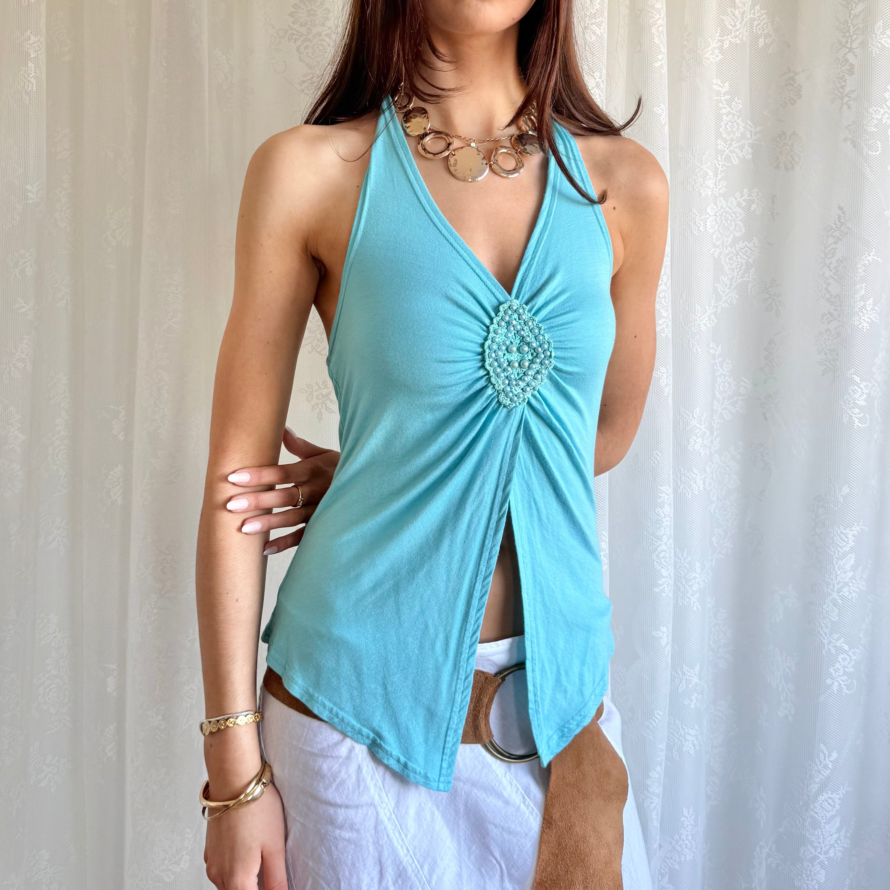 Asymmetric Halter Cami - Size M