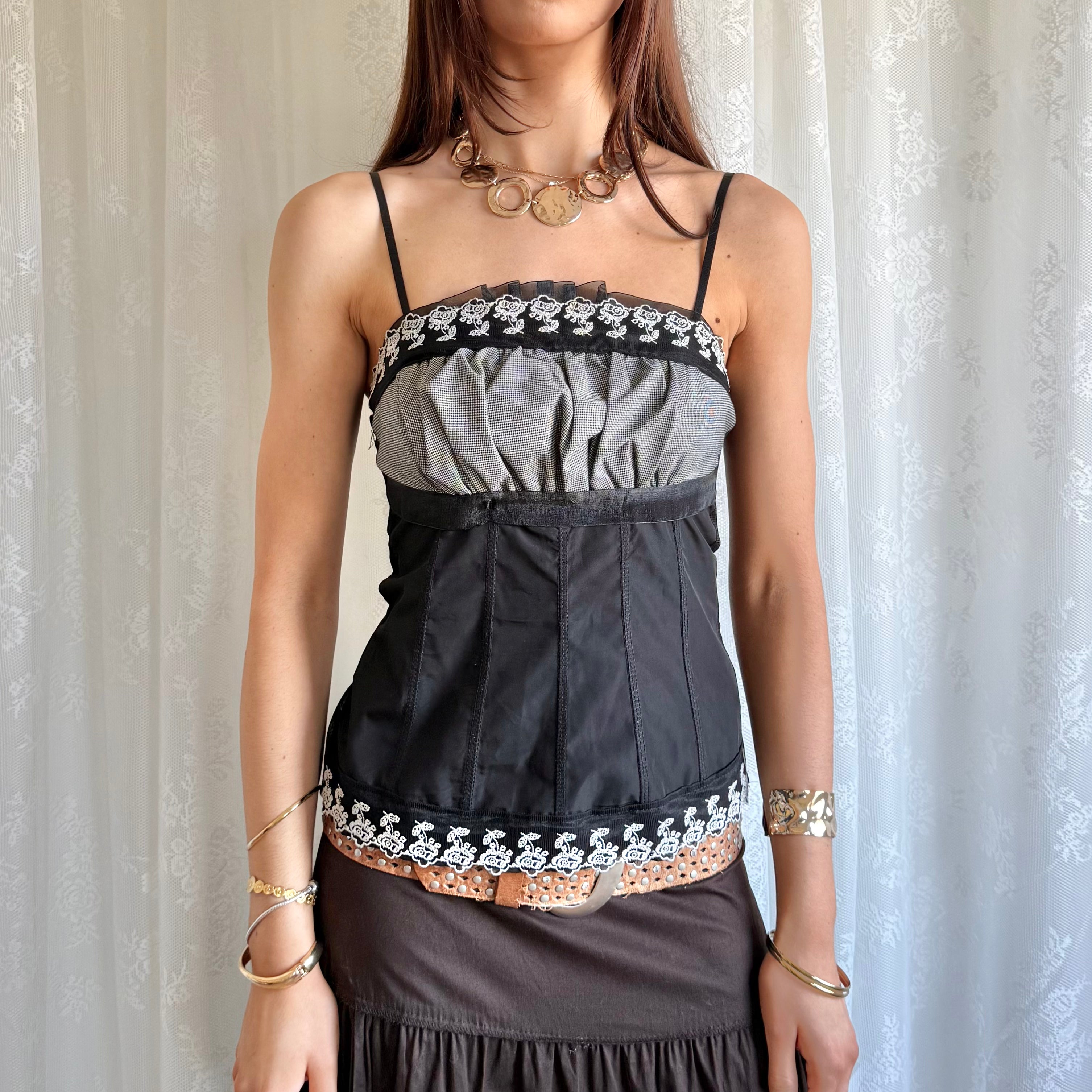 Lace Mesh Cami - Size S