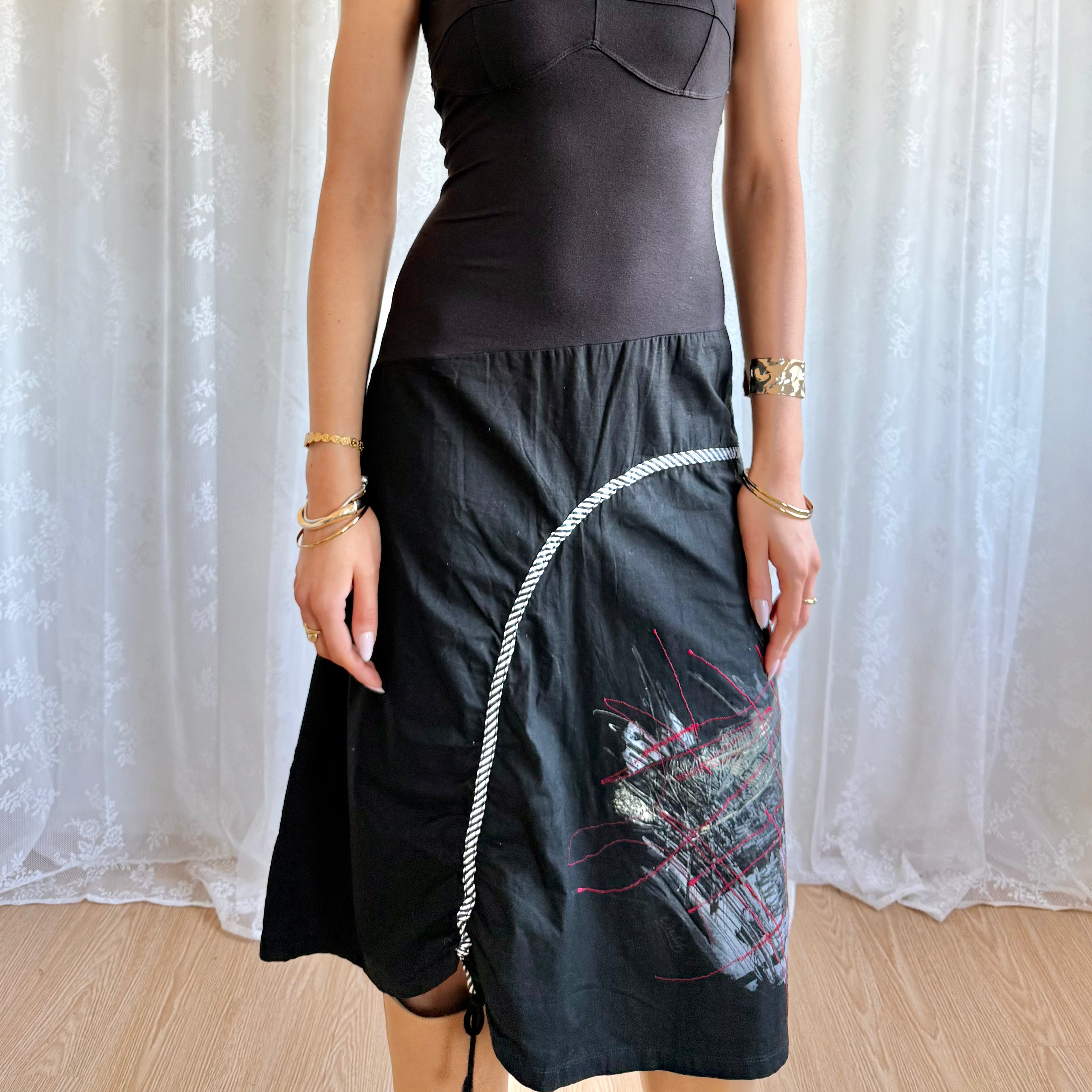 Graphic Midi Dress - Size M