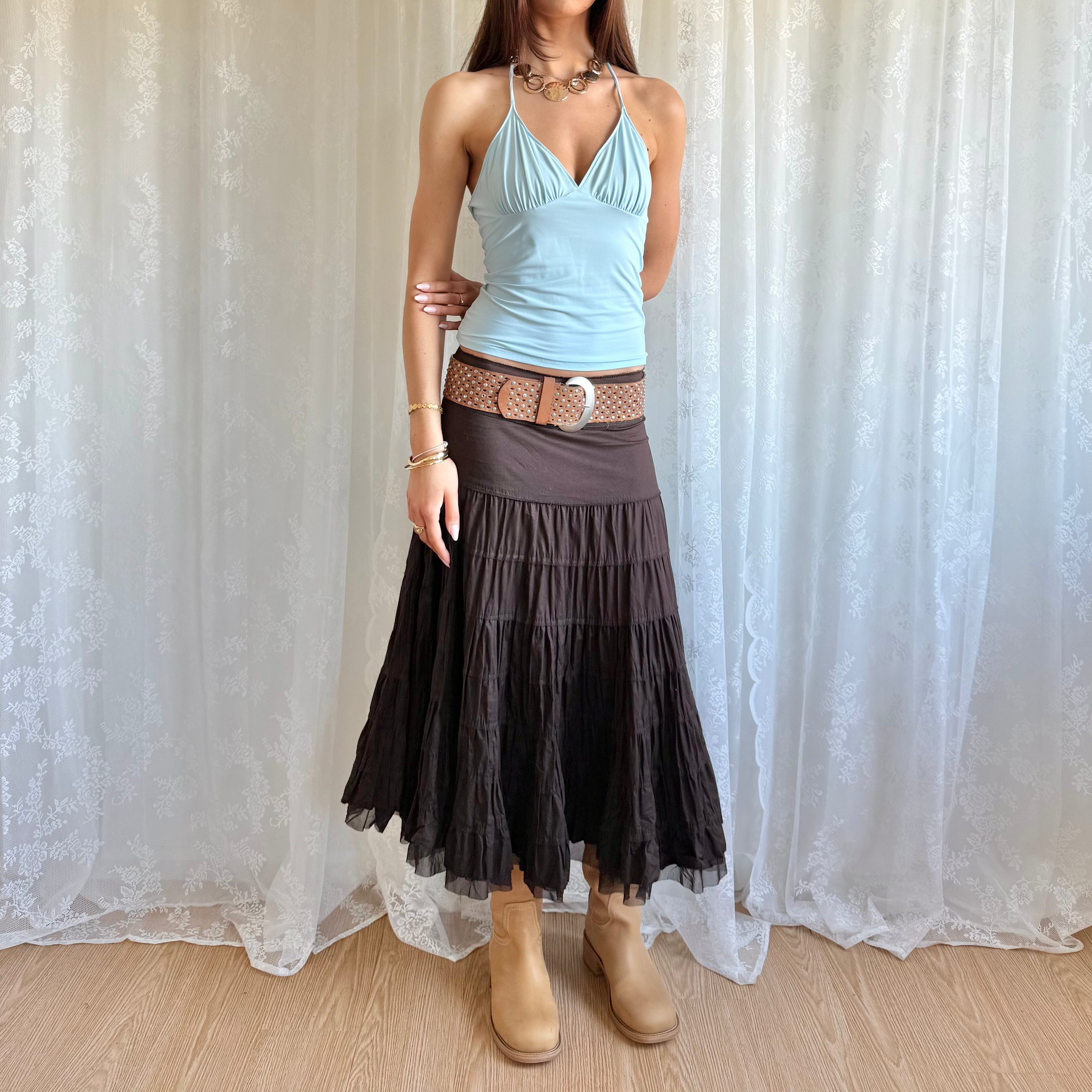 Tiered Midi Skirt - Size S