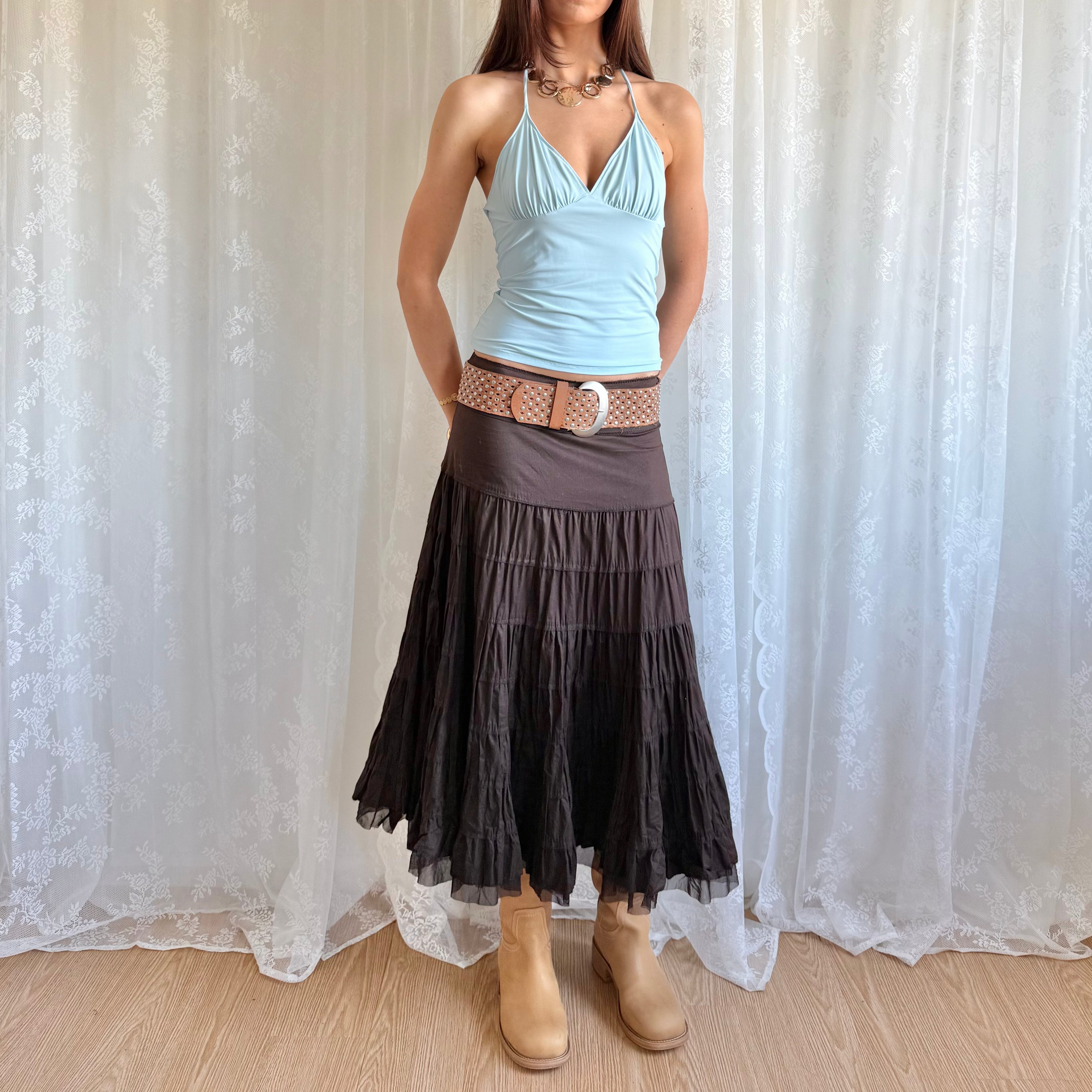 Tiered Midi Skirt - Size S