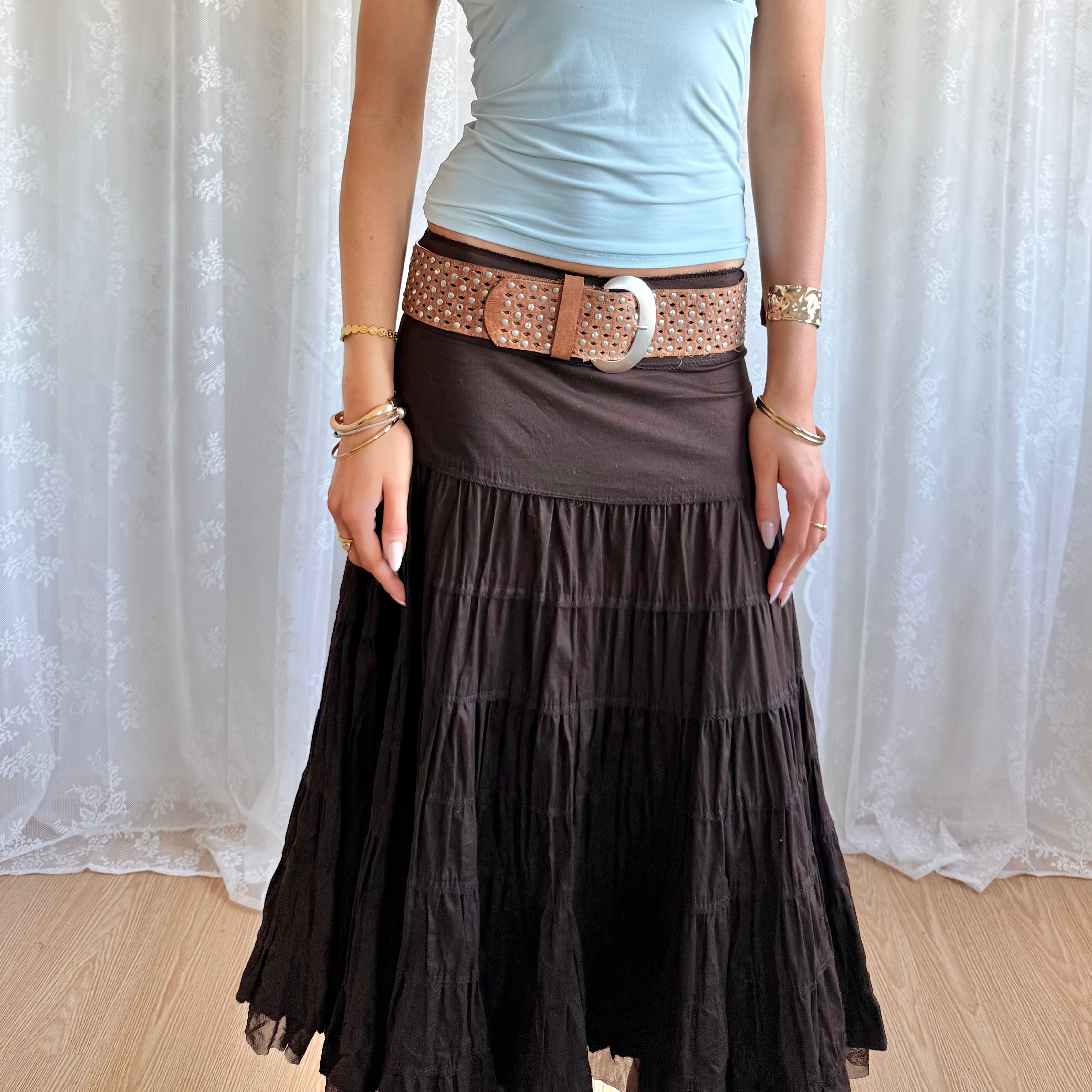 Tiered Midi Skirt - Size S