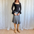 Alpaca Knit Midi Skirt - Size M