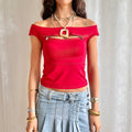 Zip Crop Top - Size S