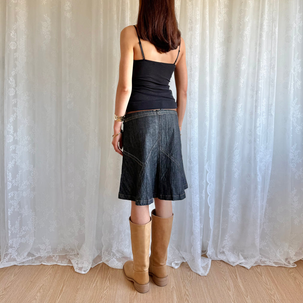 Denim Midi Skirt - Size M