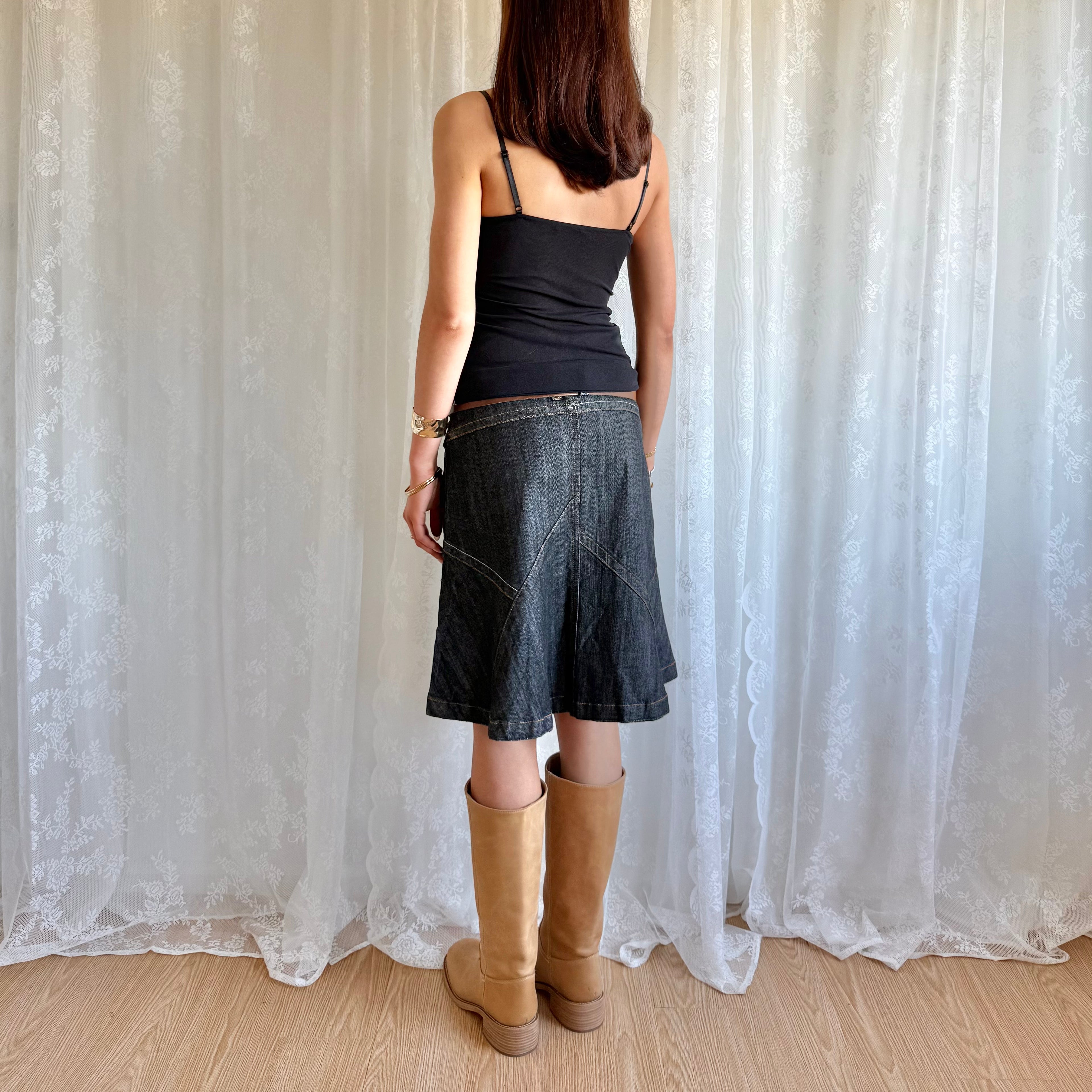 Denim Midi Skirt - Size M