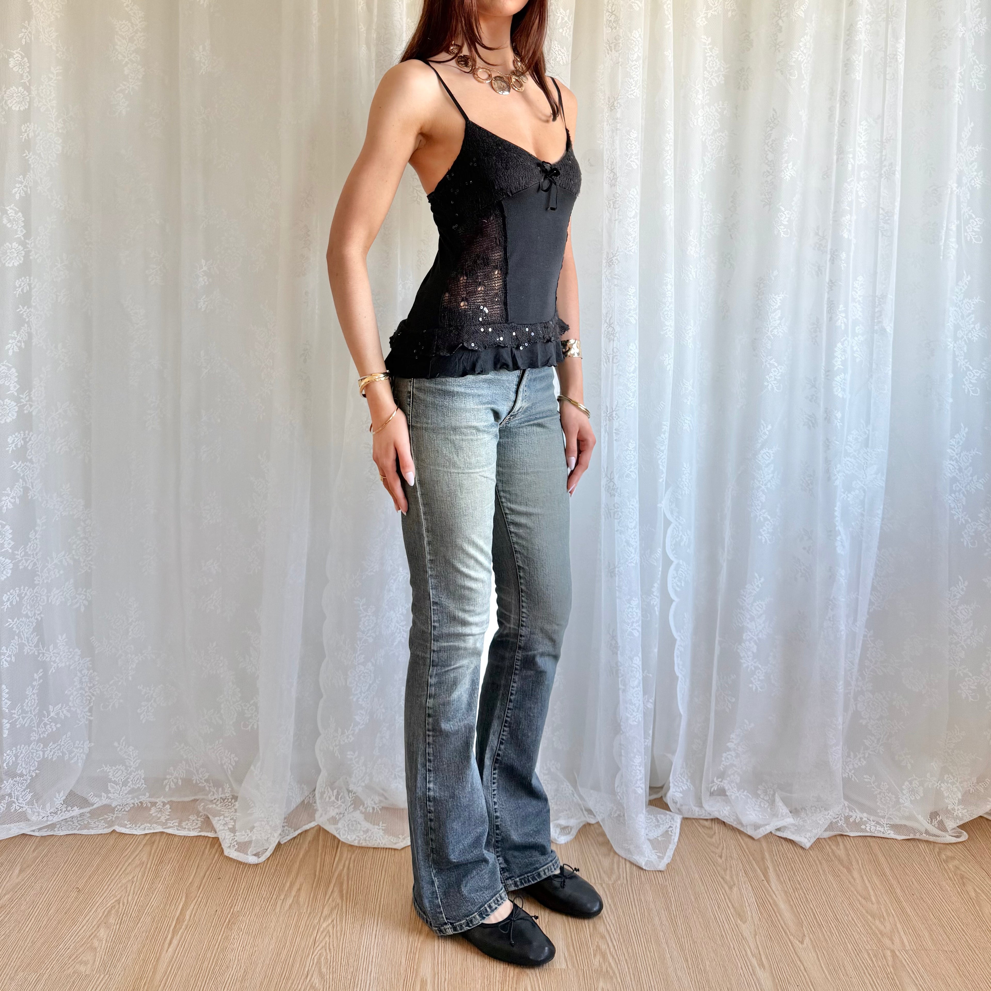 Mid Rise Flared Jeans - Size M