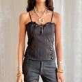 Lace Pinstripe Cami - Size M