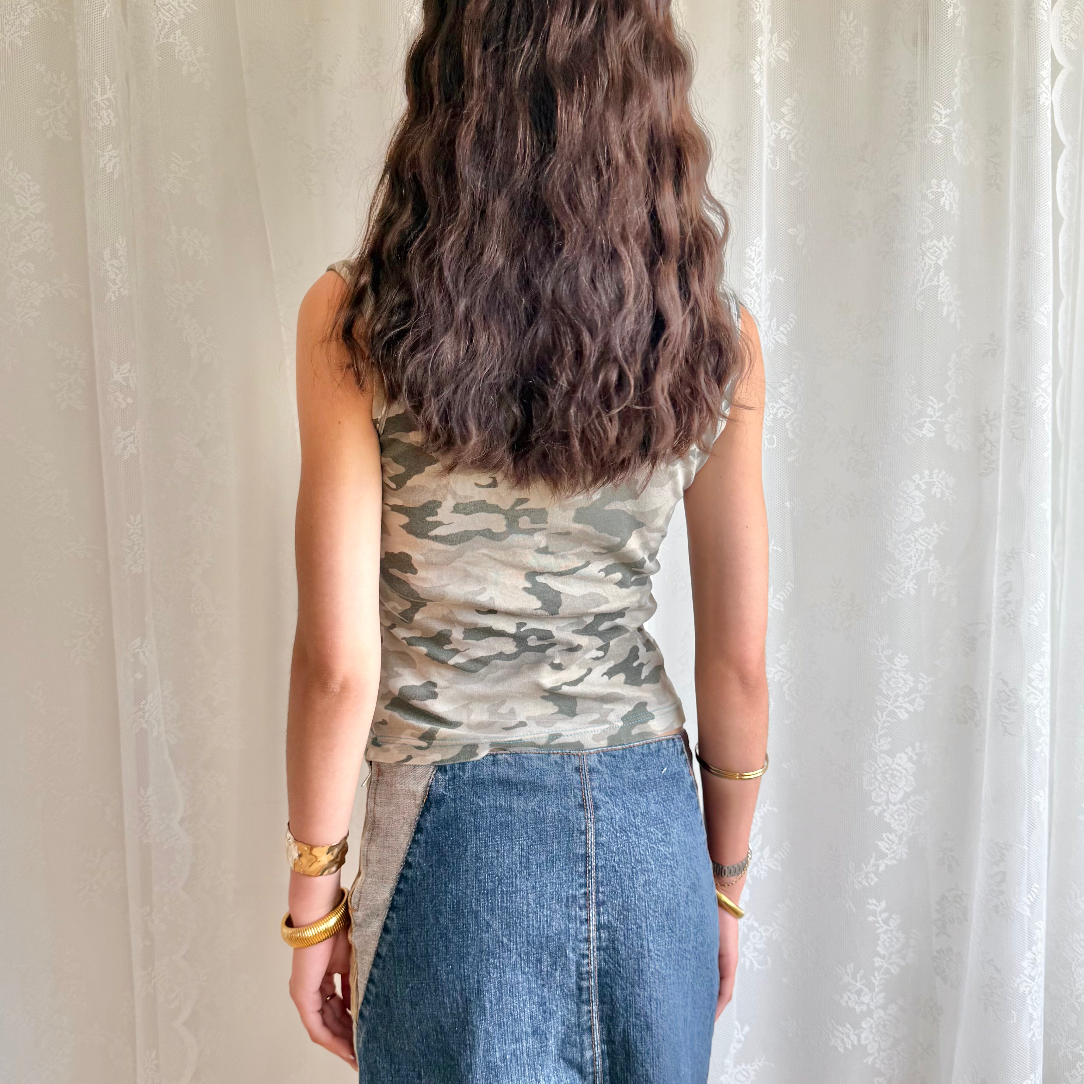 Camo Graphic Crop Top - Size M