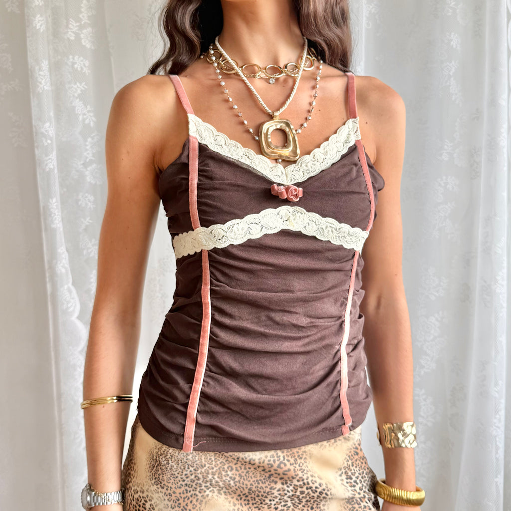 Lace Mesh Cami - Size M