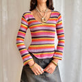 Striped Knit Jumper - Size S