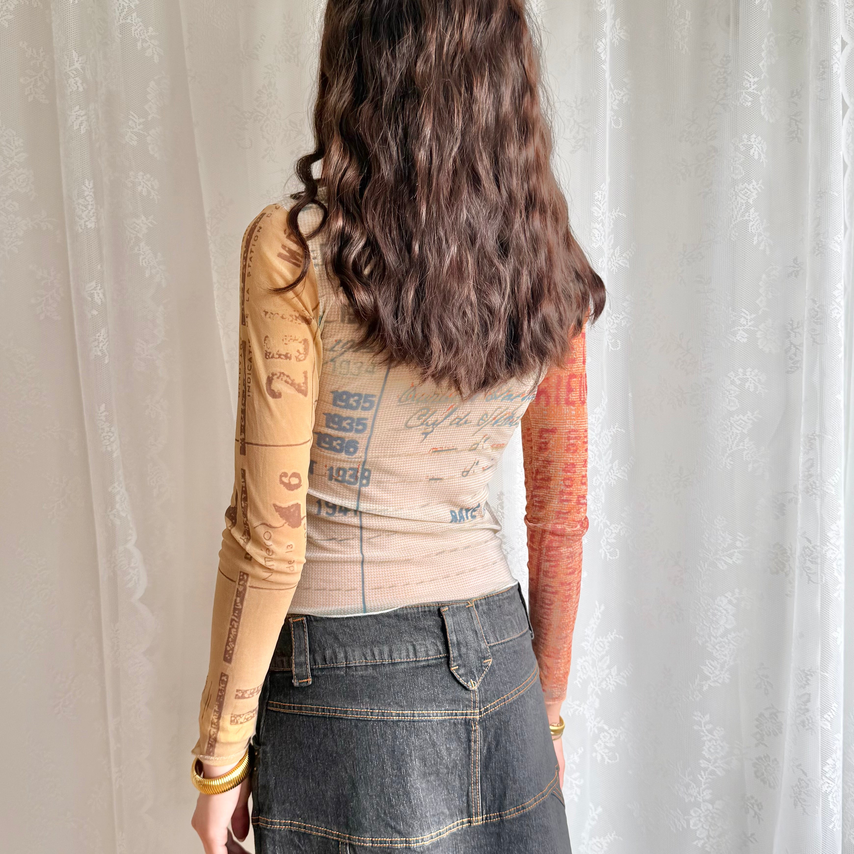 Graphic Long Sleeve Top - Size S