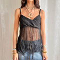 Asymmetric Sequin Cami - Size M