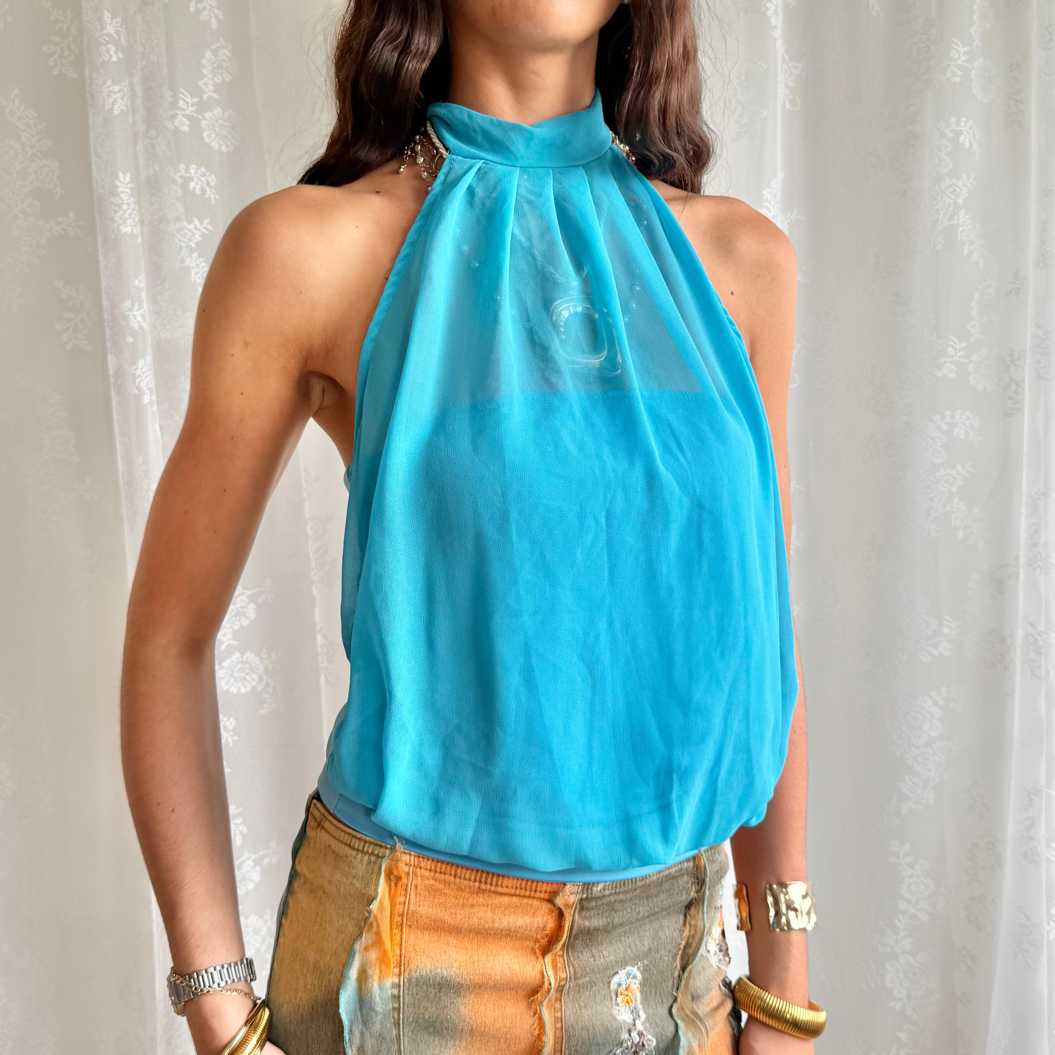 Halter Crop Top - Size S