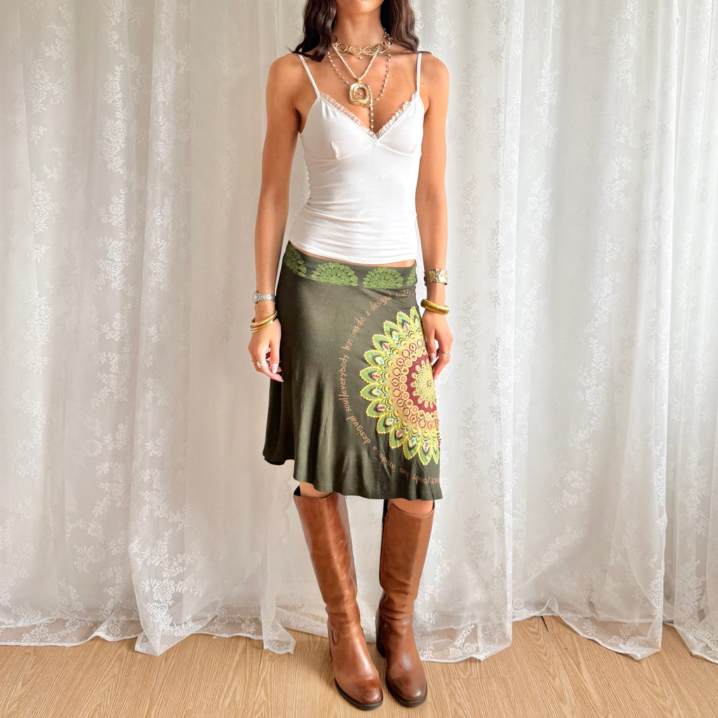 Desigual Midi Skirt - Size M