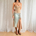 Denim Asymmetric Midi Skirt - Size M