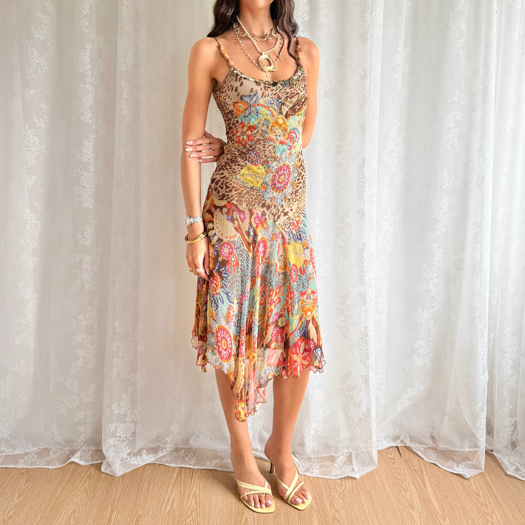 Asymmetric Midi Dress - Size S