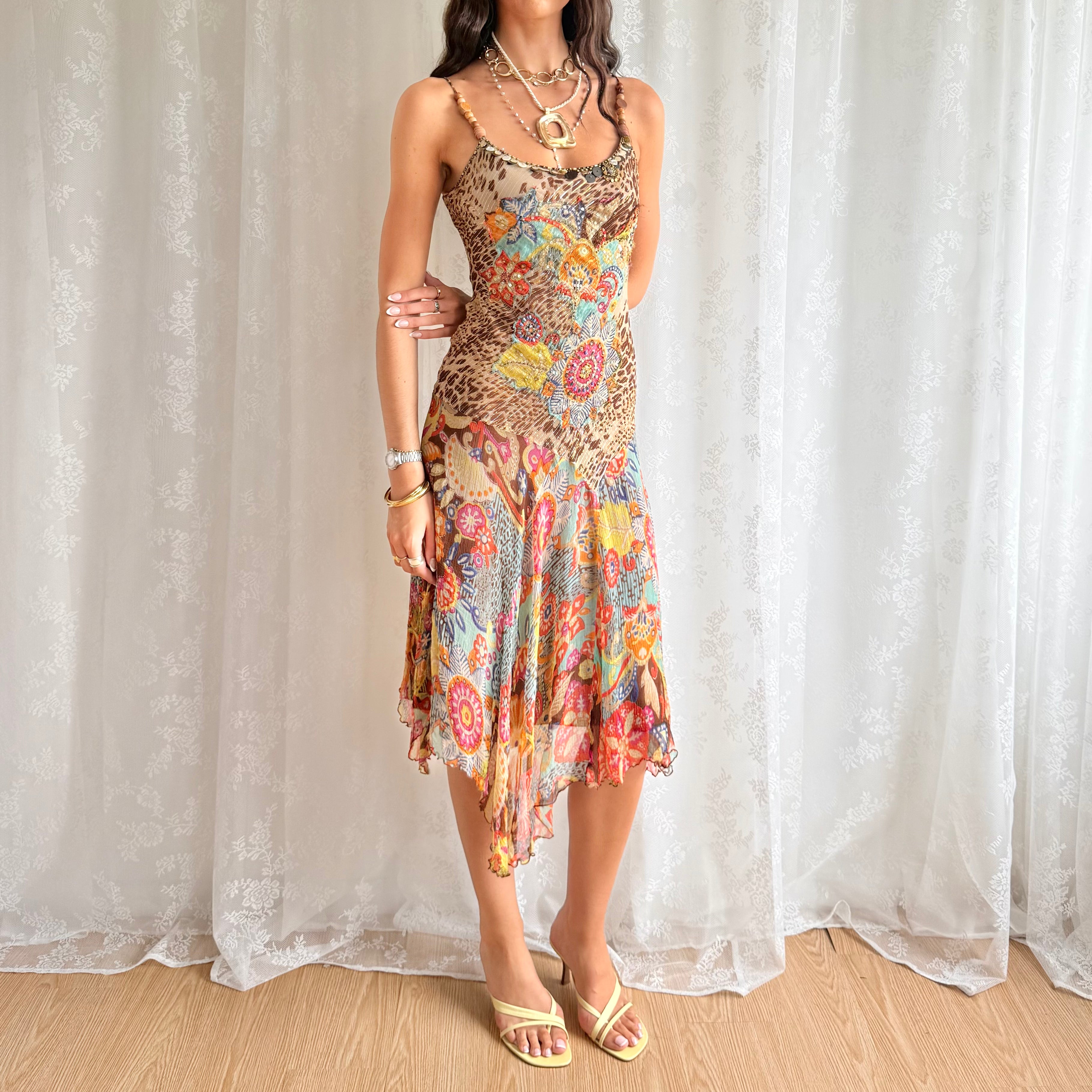 Asymmetric Midi Dress - Size S