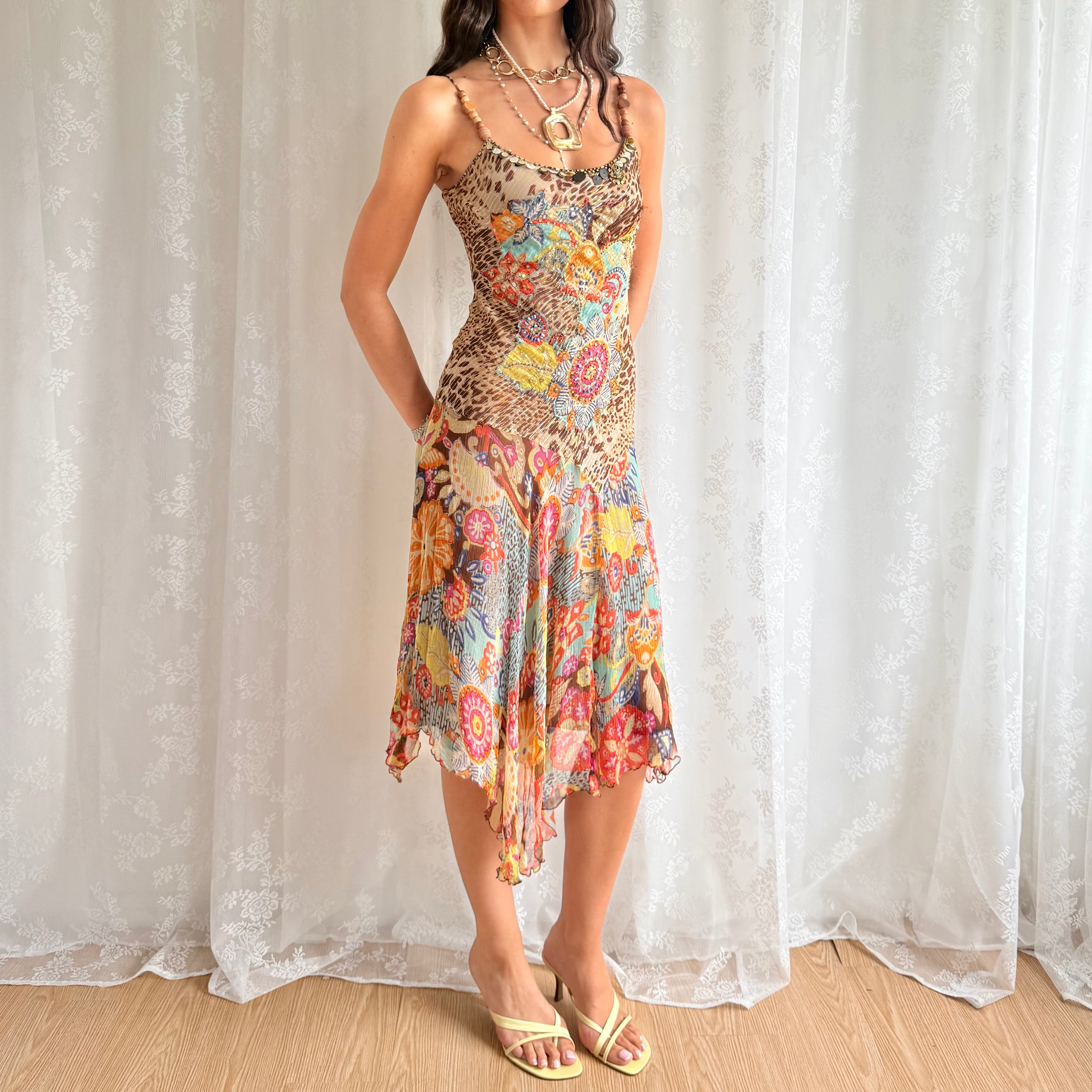 Asymmetric Midi Dress - Size S