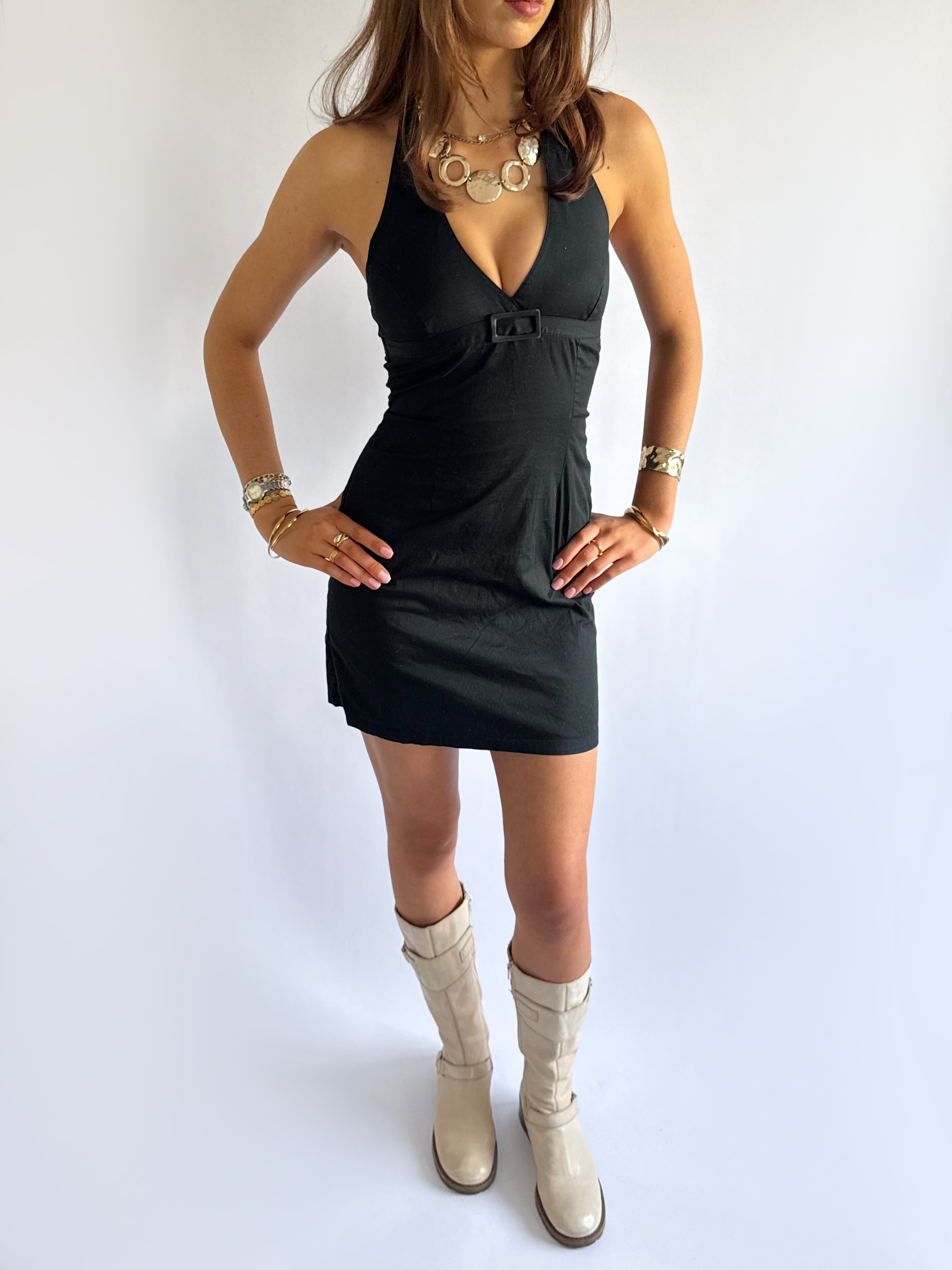 Halter Mini Dress - Size XS