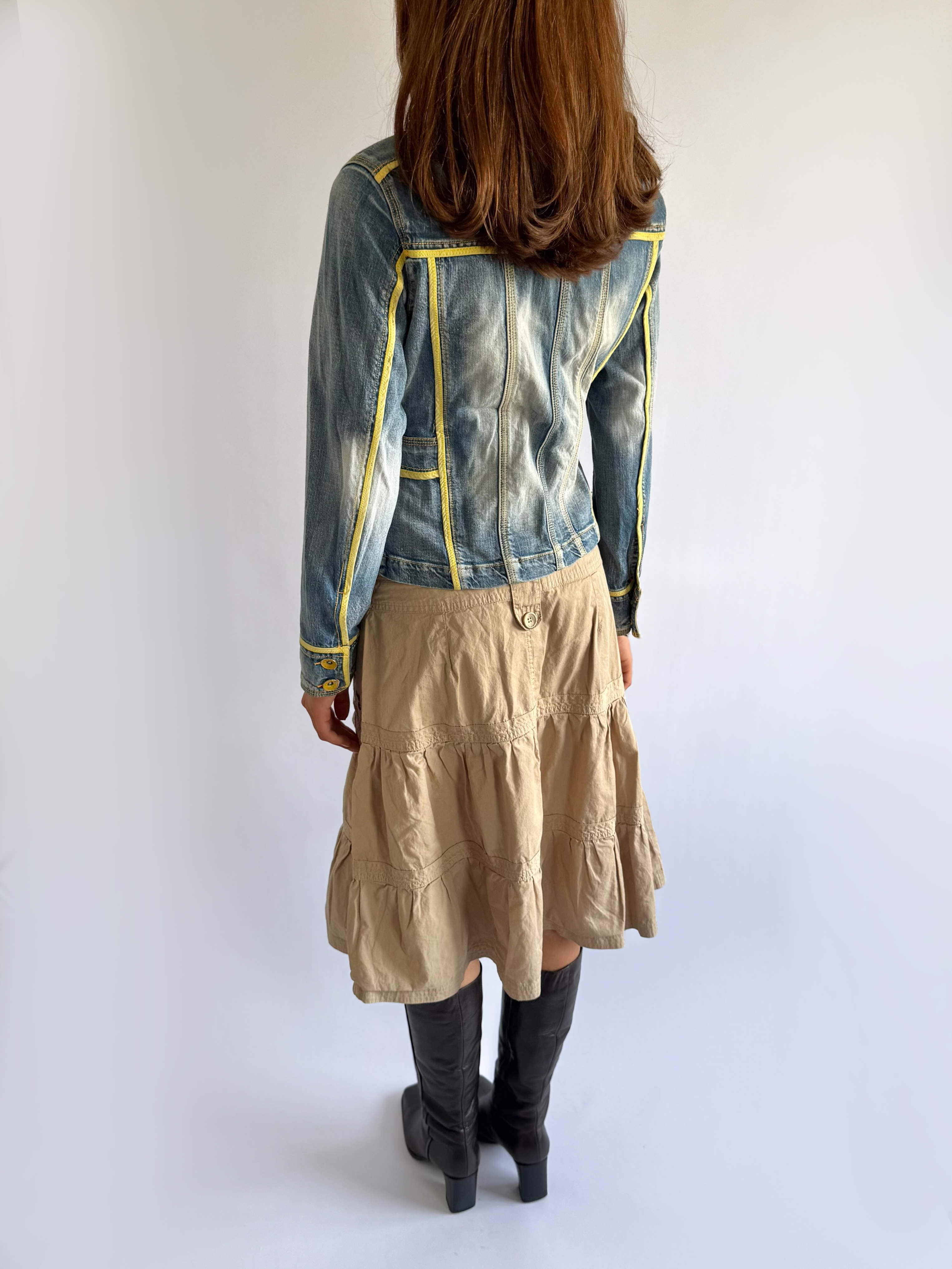 Denim Button Up Jacket - Size L