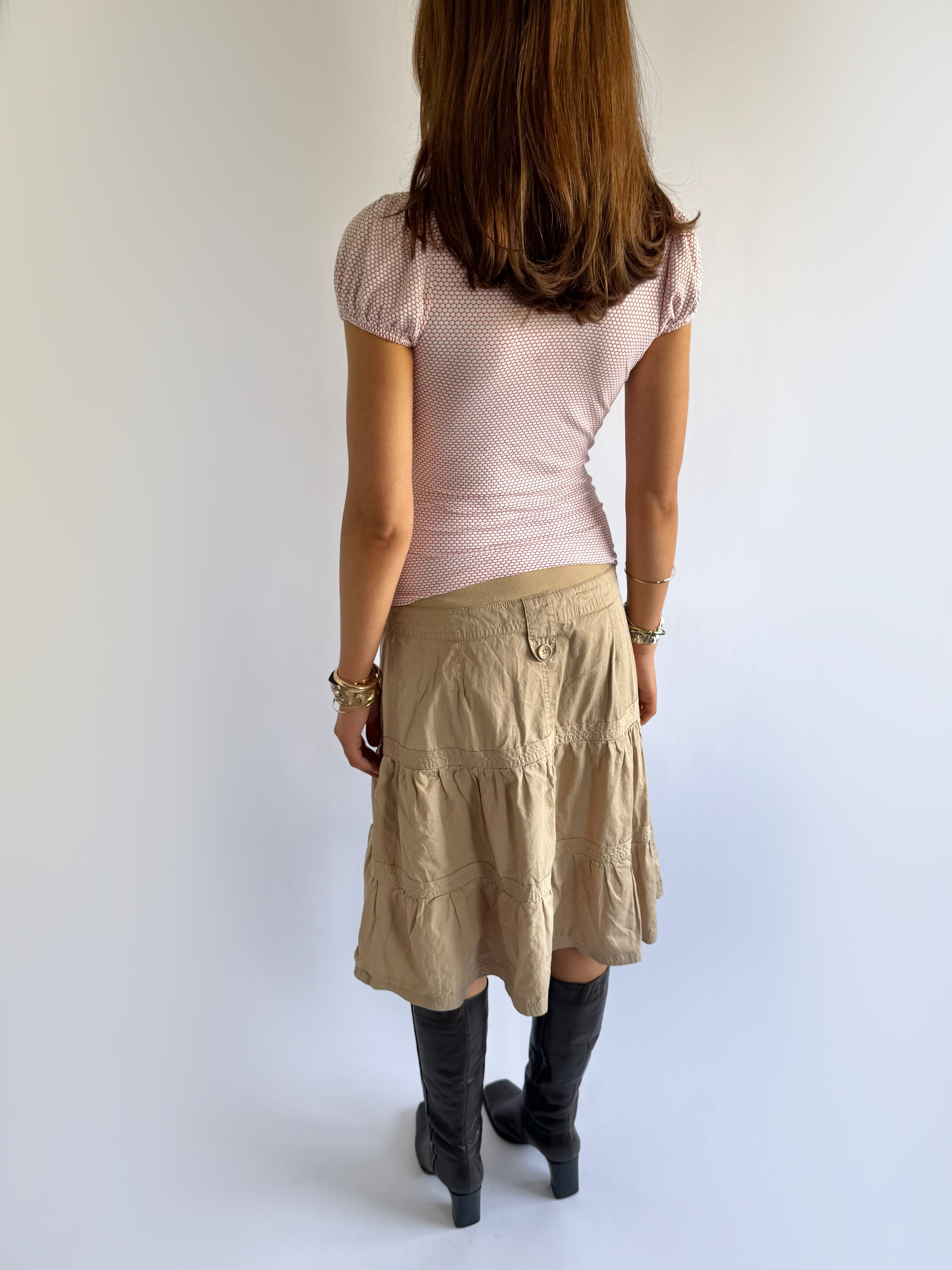 Cotton Midi Skirt - Size M