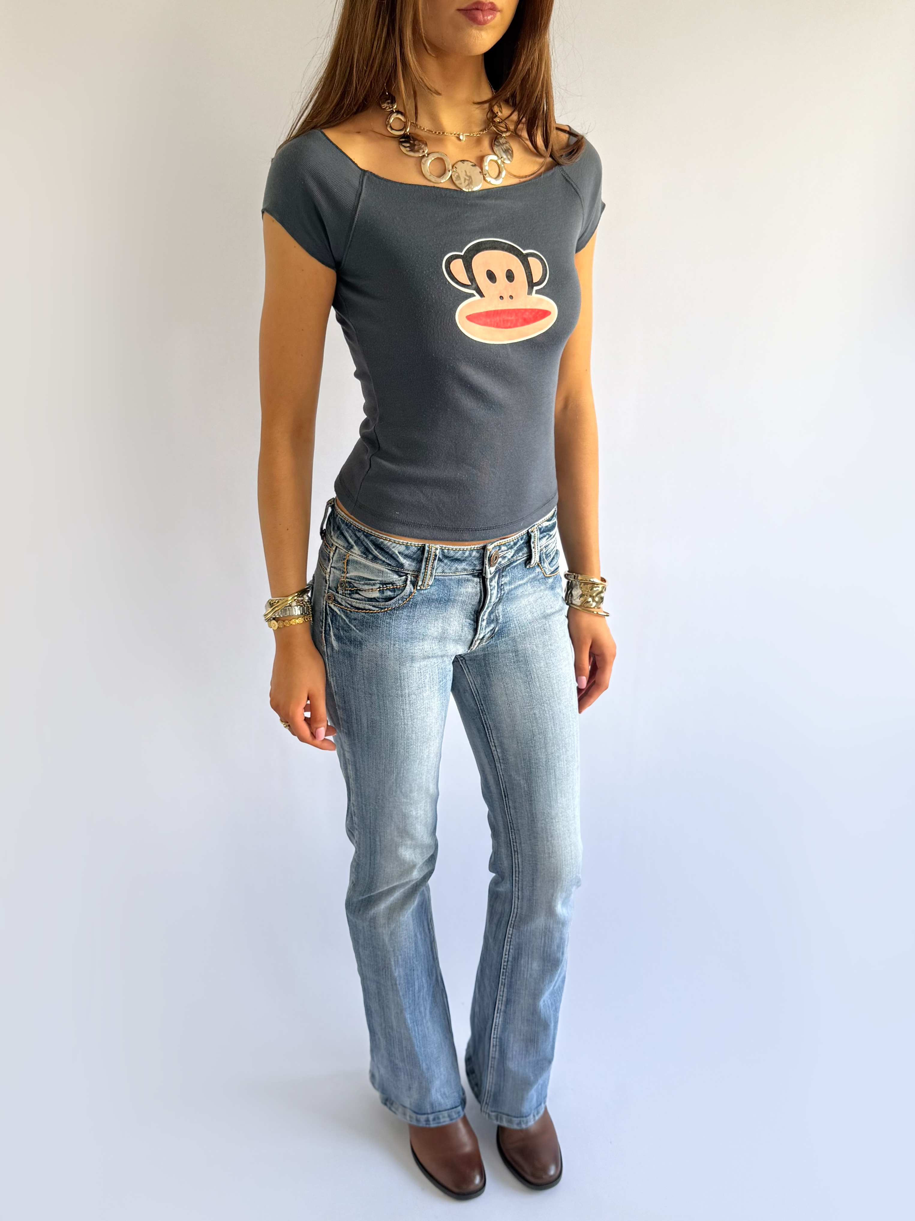 Low Rise Flared Jeans - Size S