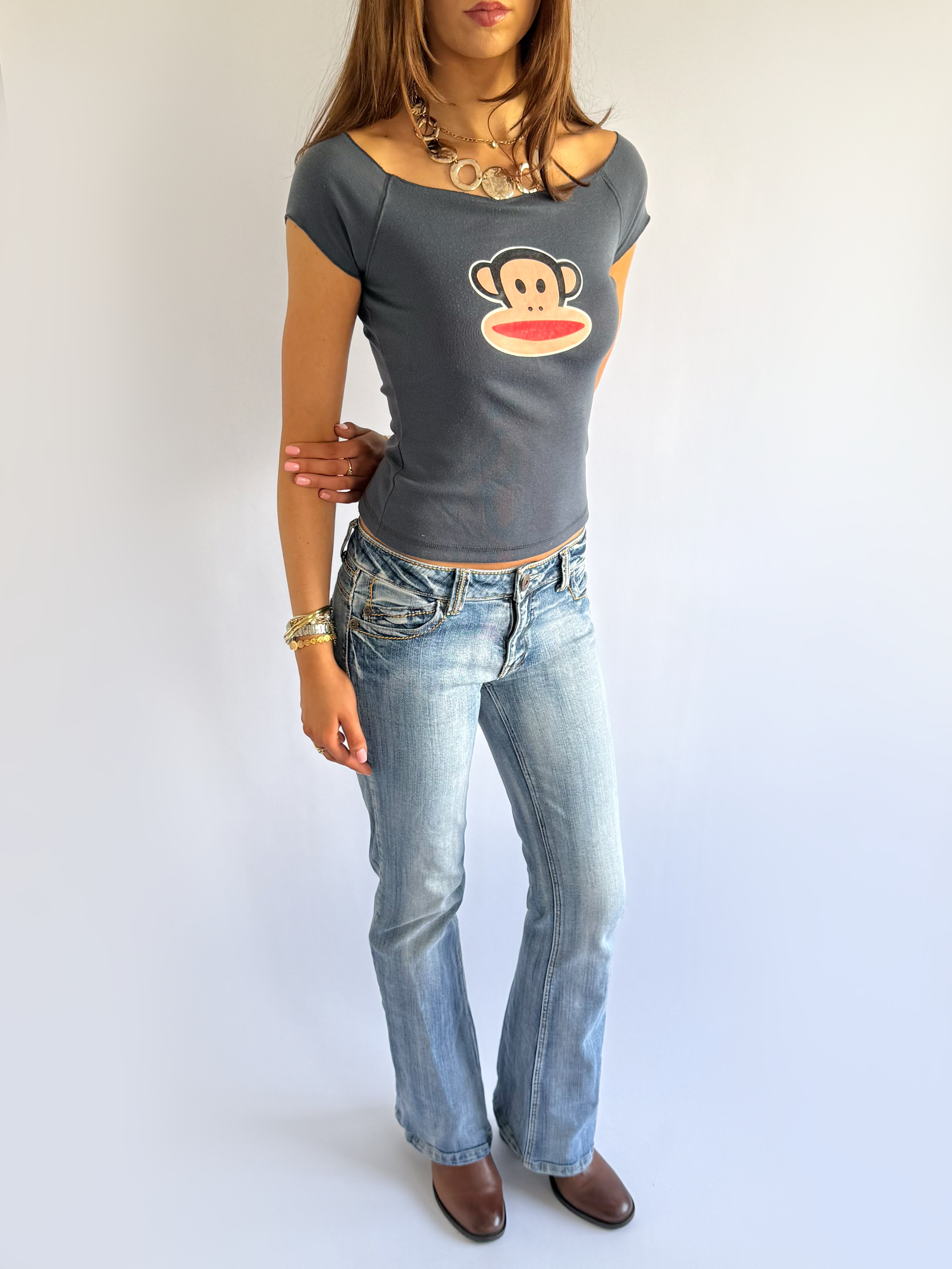 Low Rise Flared Jeans - Size S