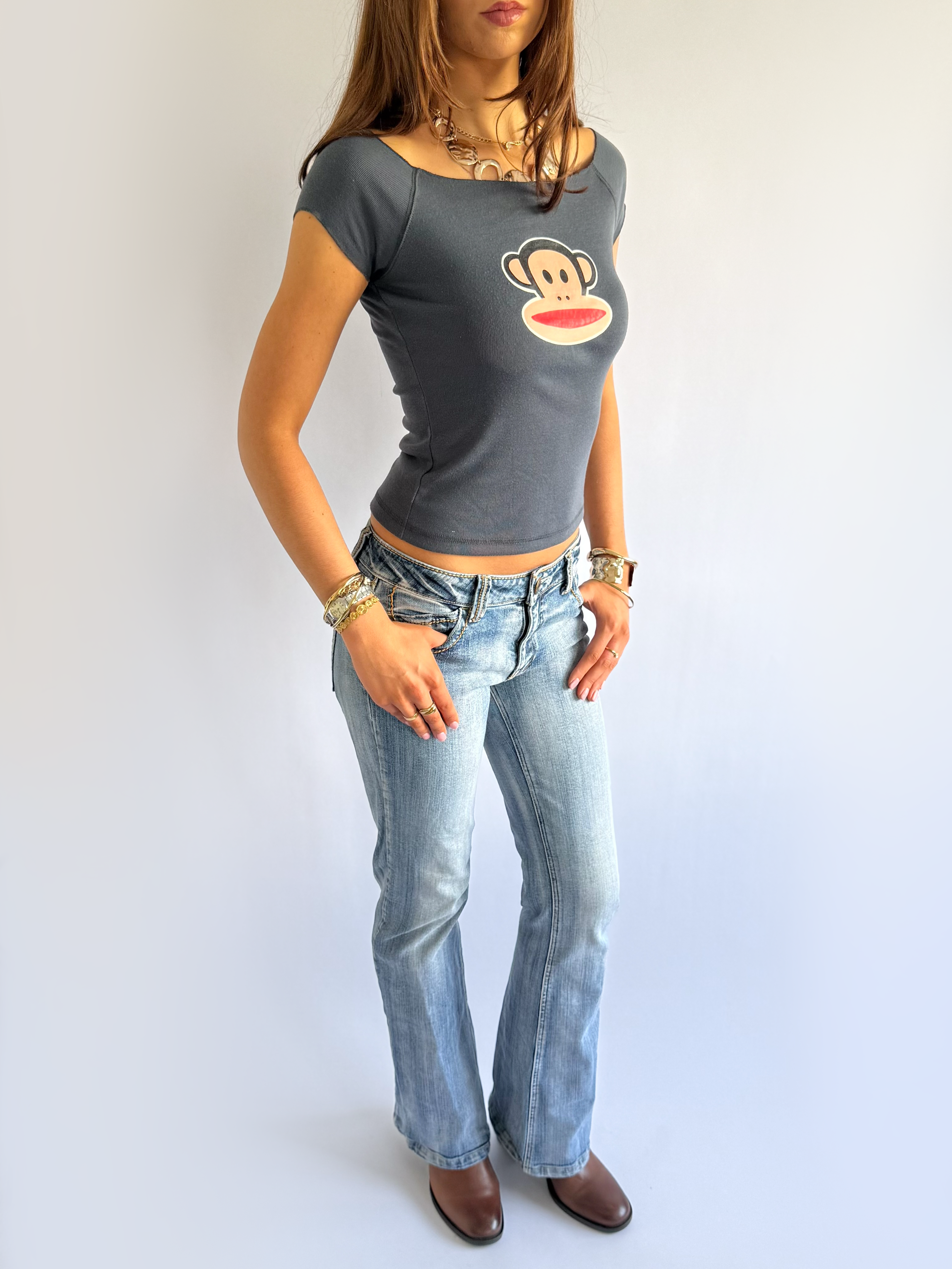 Low Rise Flared Jeans - Size S