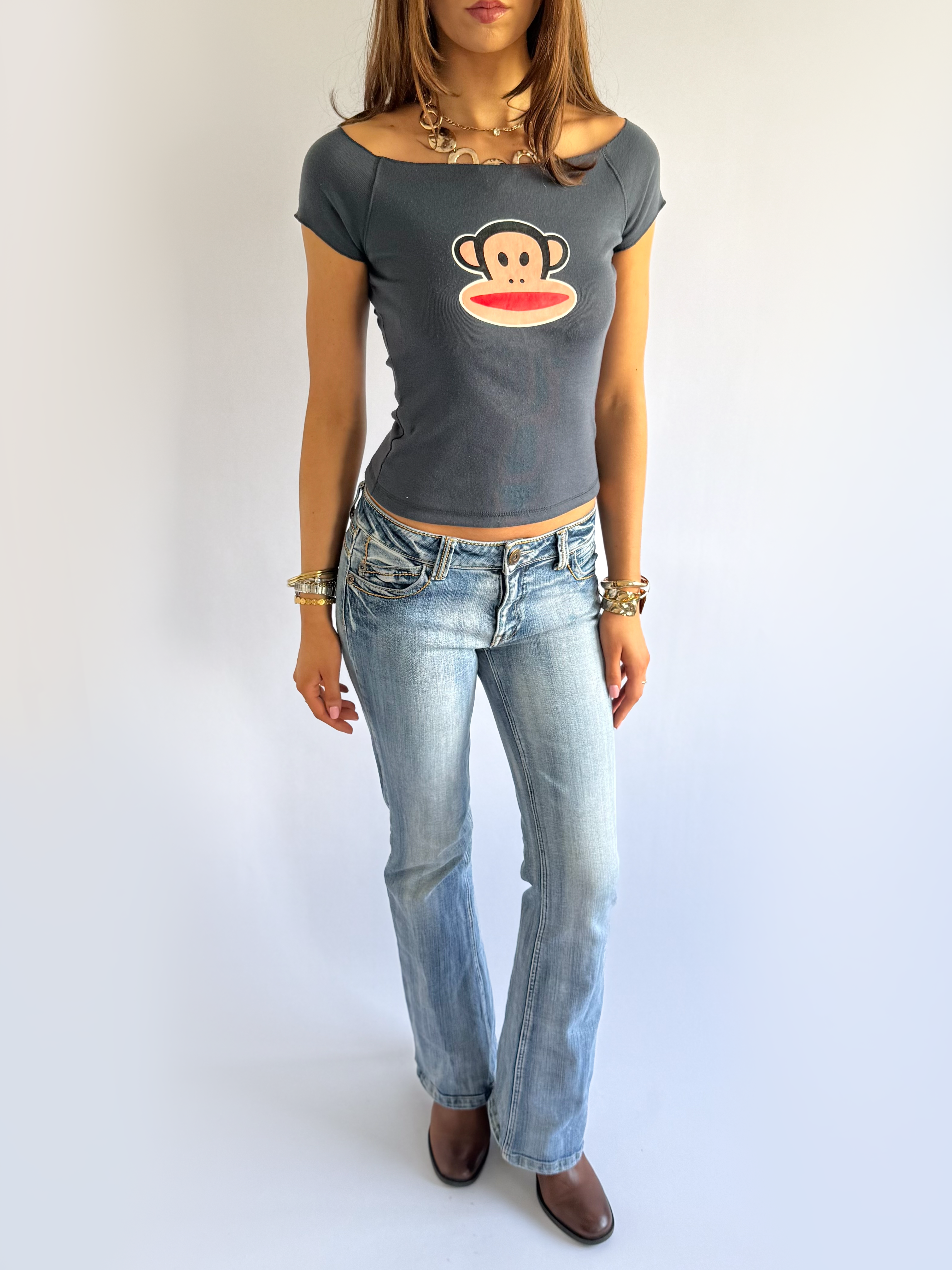 Low Rise Flared Jeans - Size S