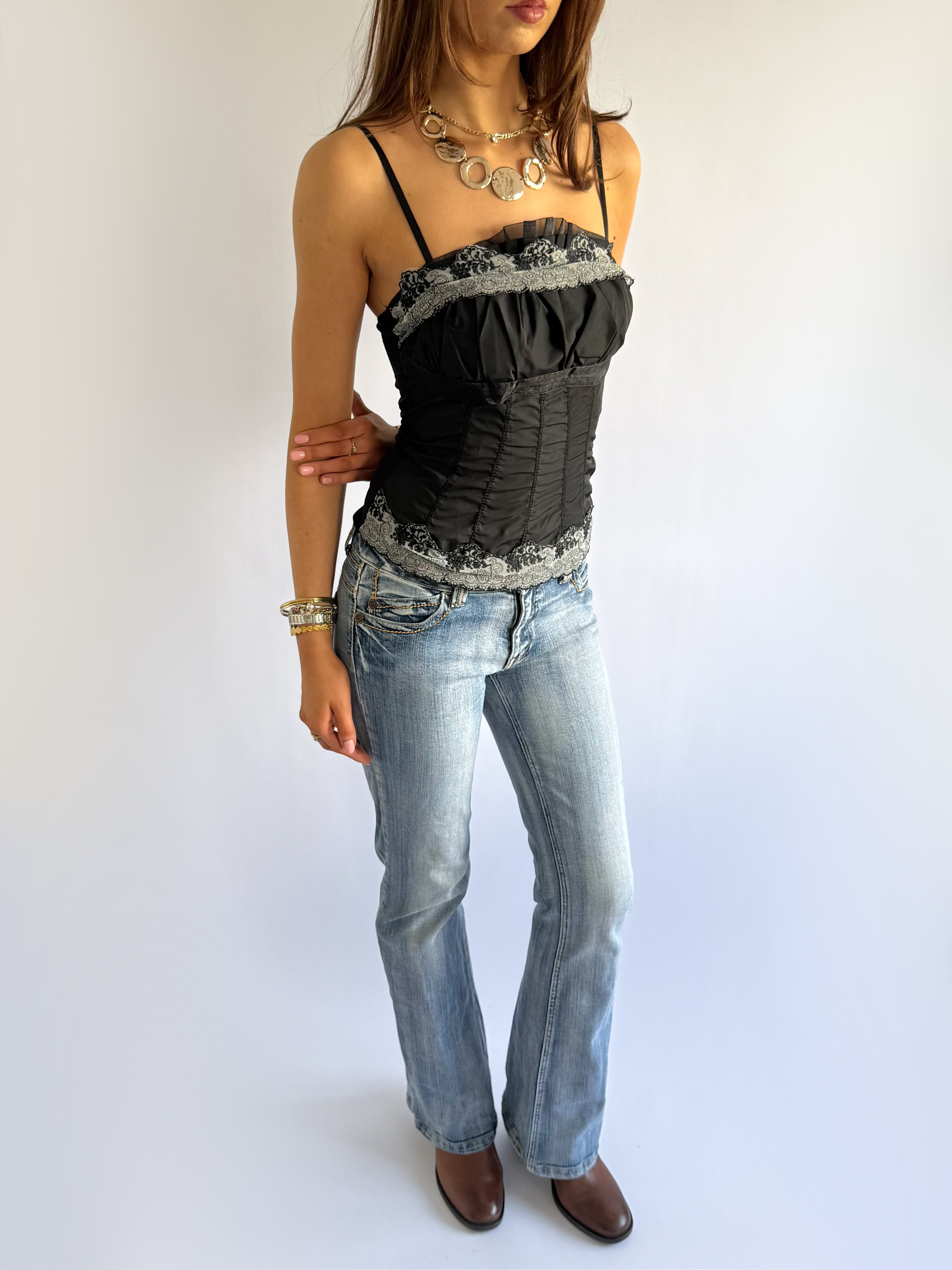 Lace Mesh Cami - Size S