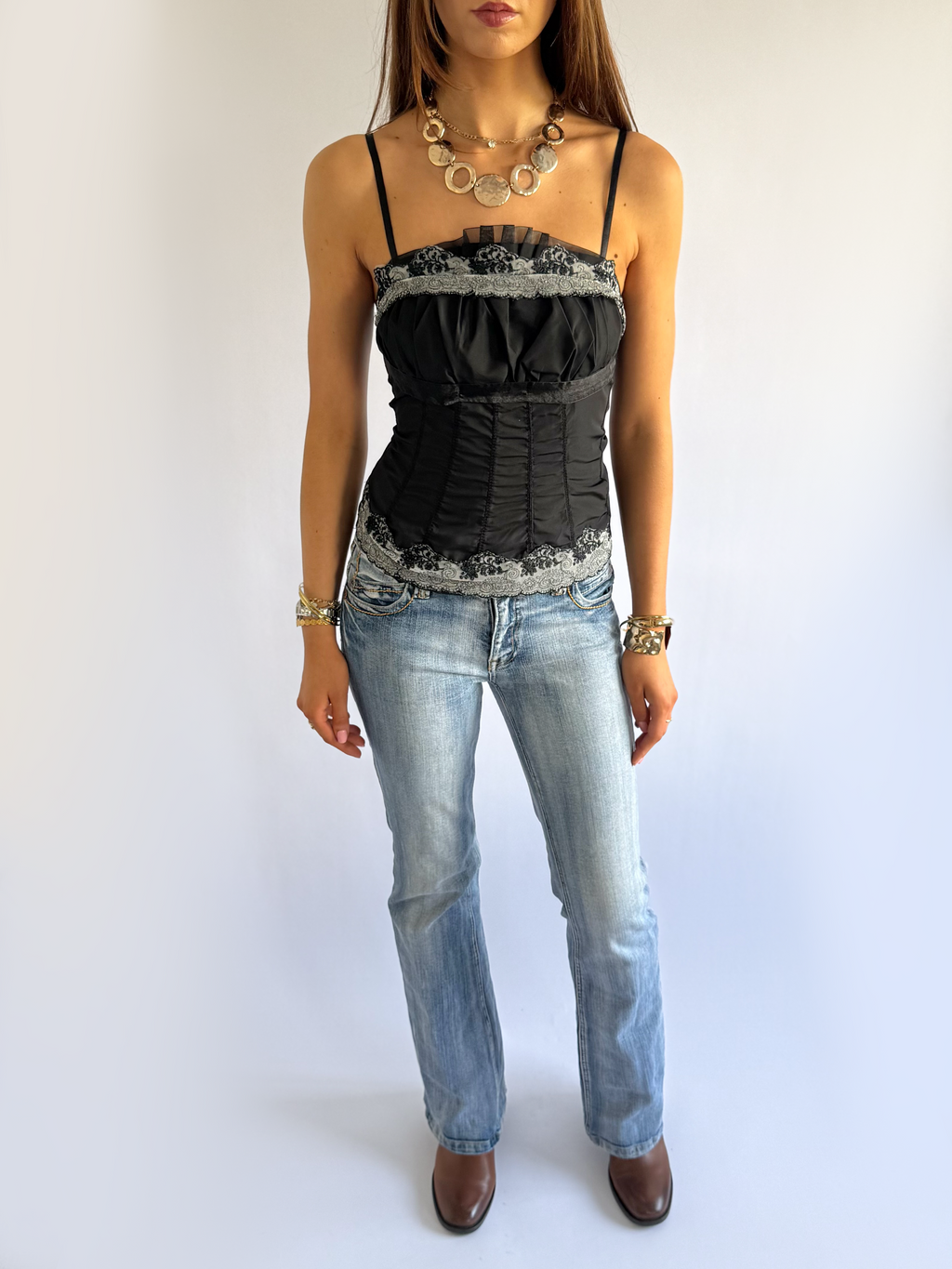 Lace Mesh Cami - Size S