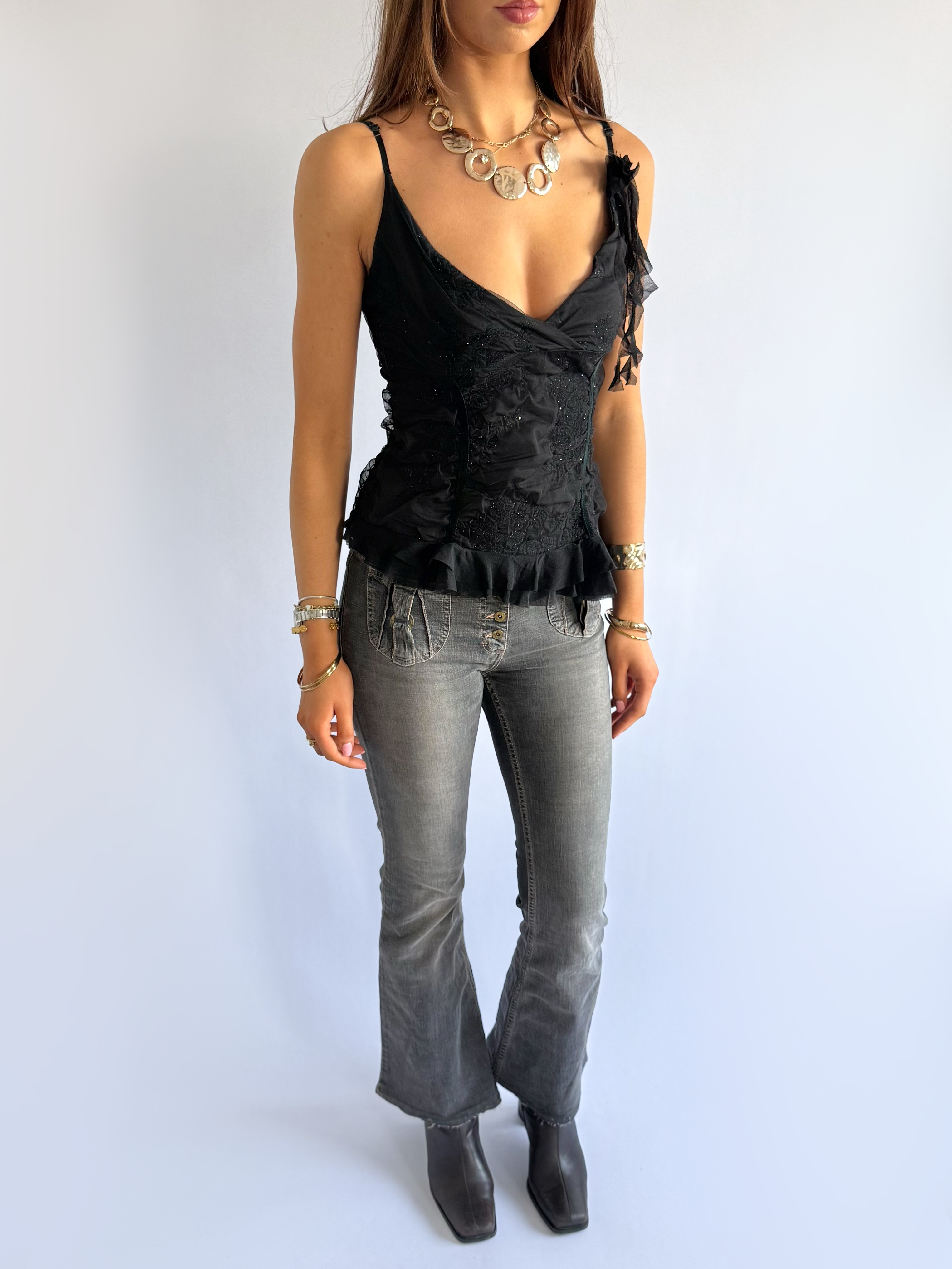 Mesh Asymmetric Cami - Size S