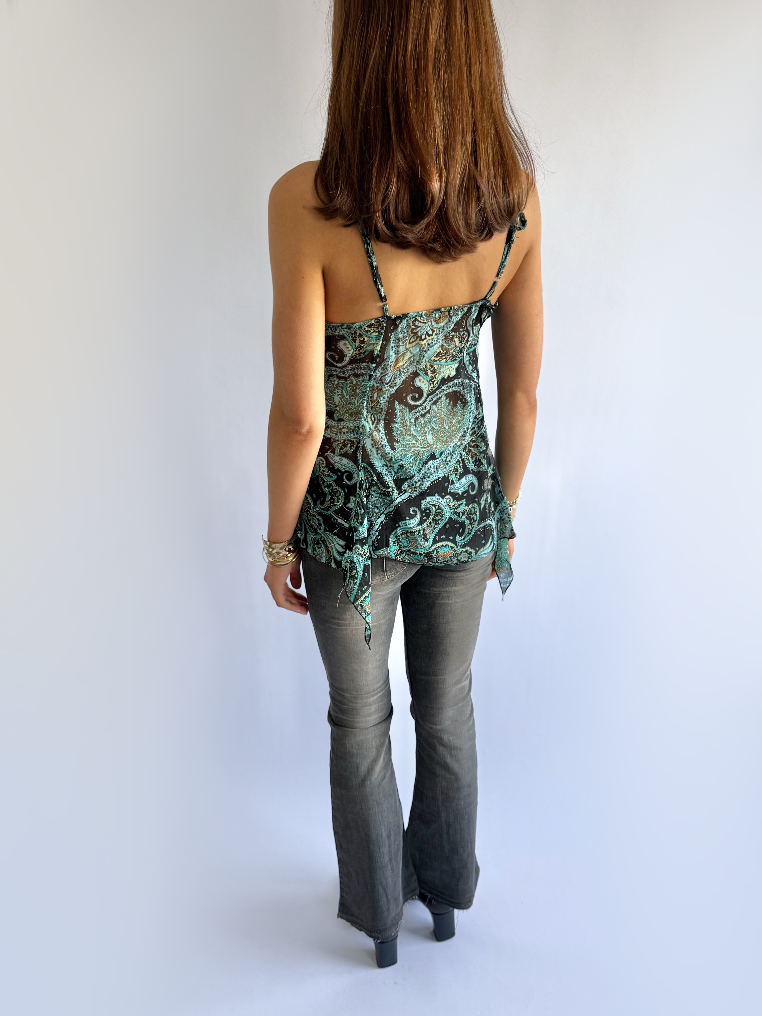 Asymmetric Paisley Cami - Size M
