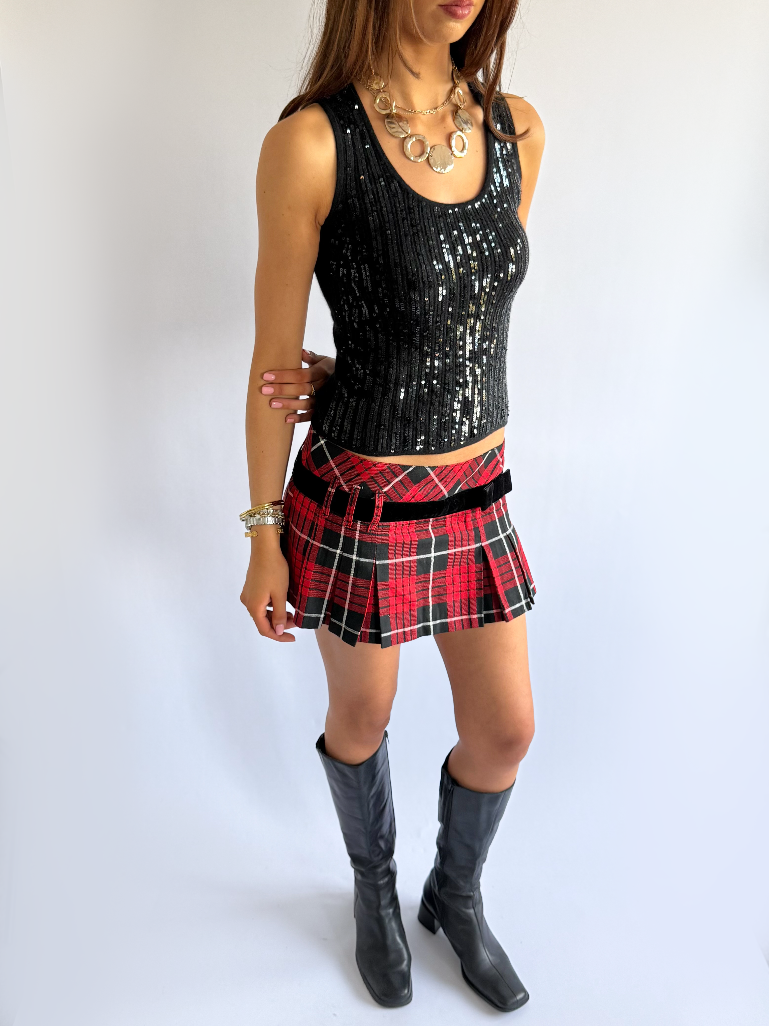 Sequin Angora Knit Cami - Size S