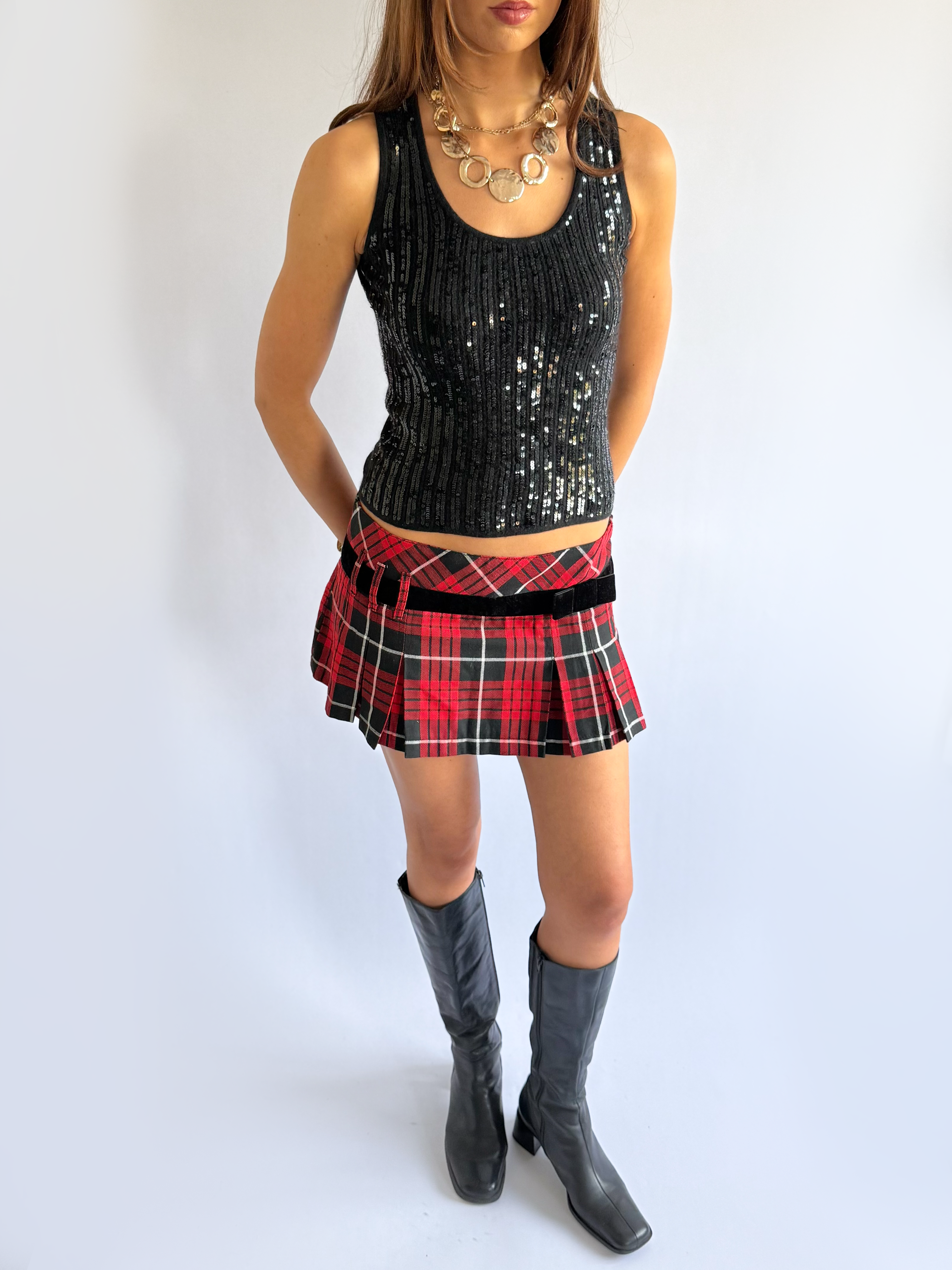 Sequin Angora Knit Cami - Size S