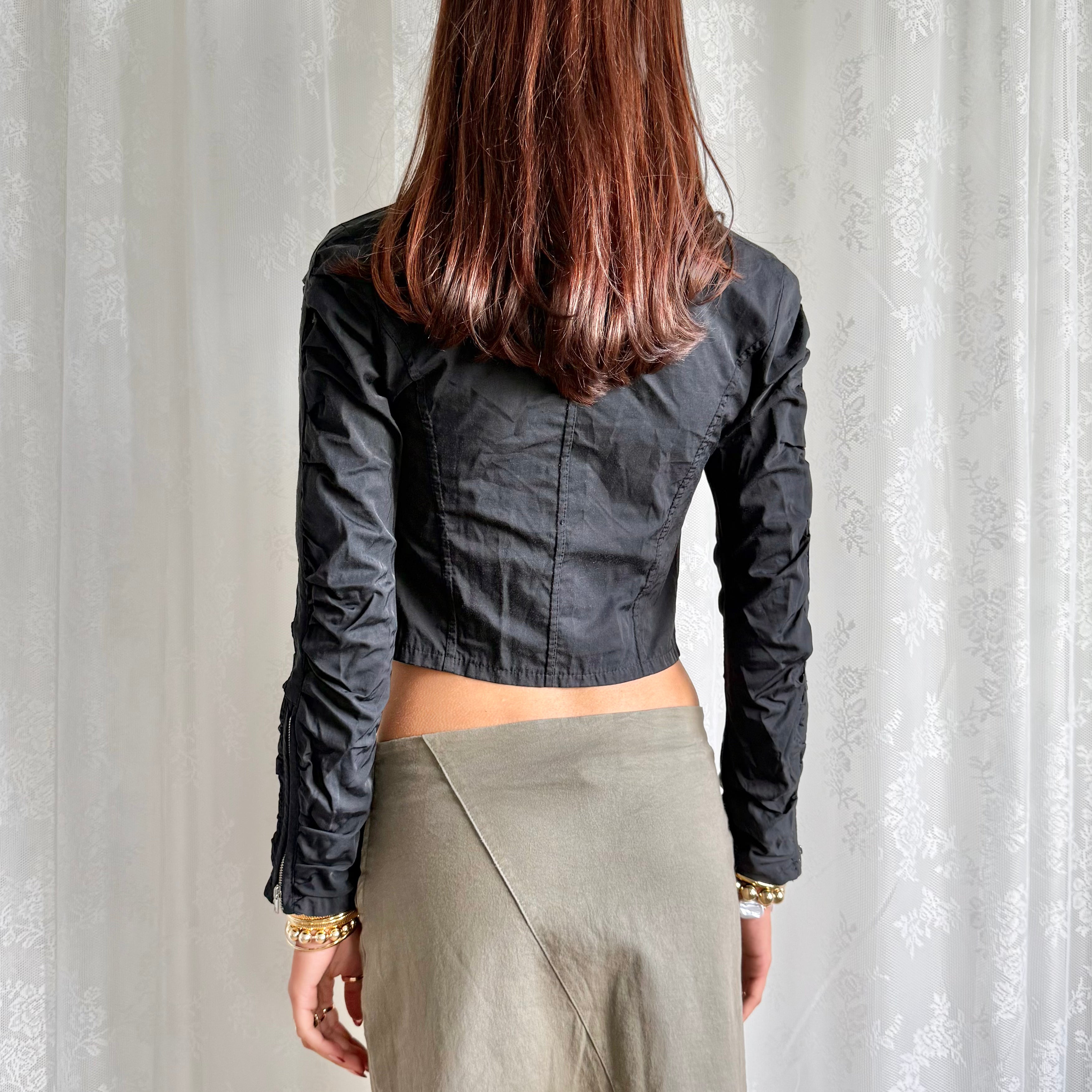 Ruched Zip Jacket - Size S