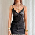Ruched Lace Cami - Size M