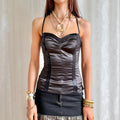 Sequin Satin Cami - Size S